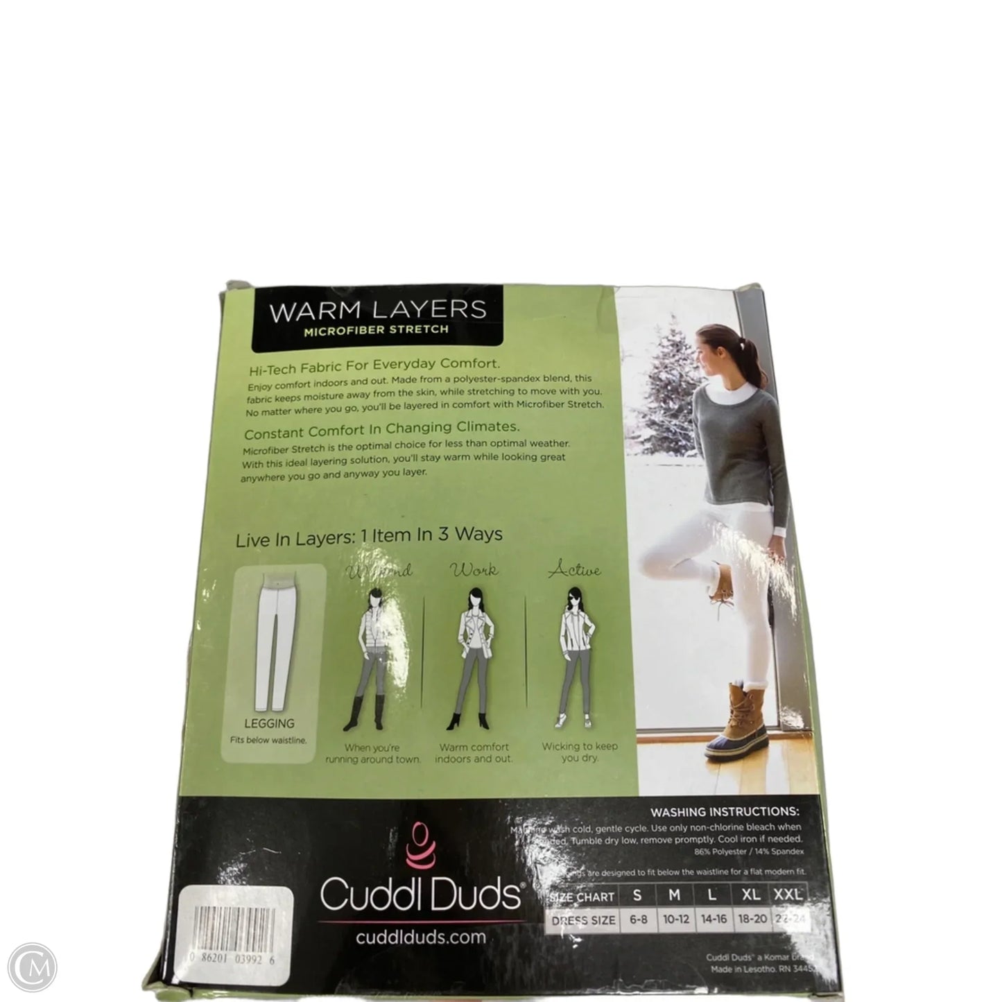Tights By Cuddl Duds In White, Size: S
