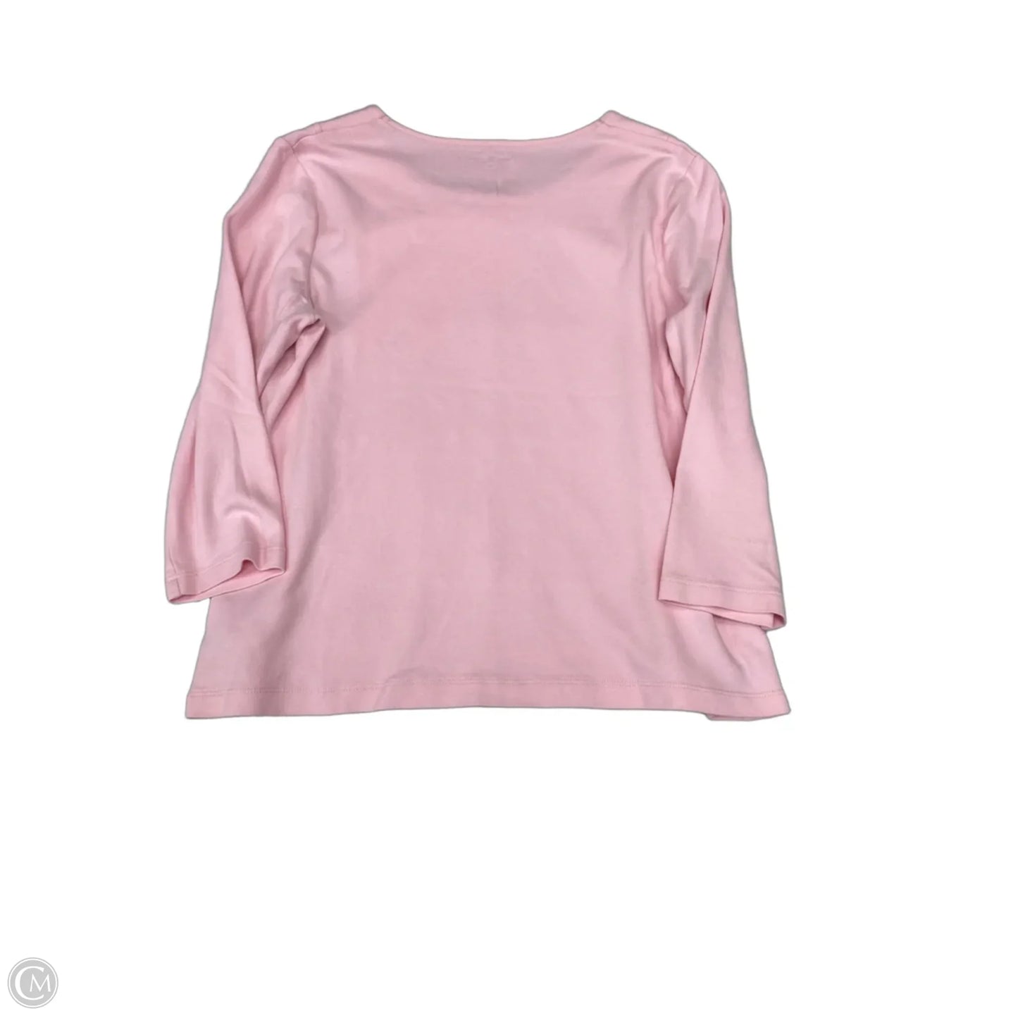 Top 3/4 Sleeve By Kim Rogers In Pink, Size: Mp
