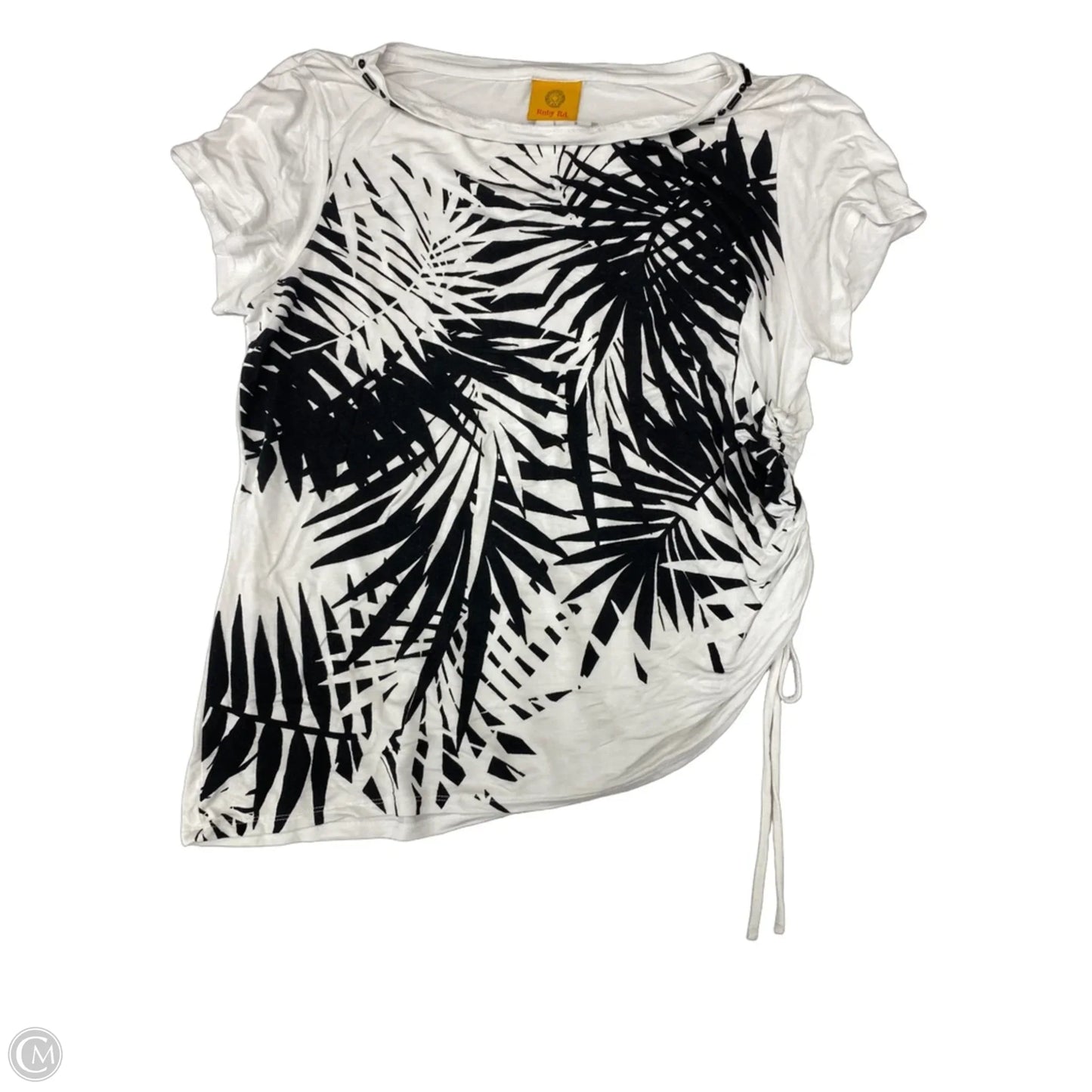 Top Sleeveless By Ruby Rd In Black & White, Size: L