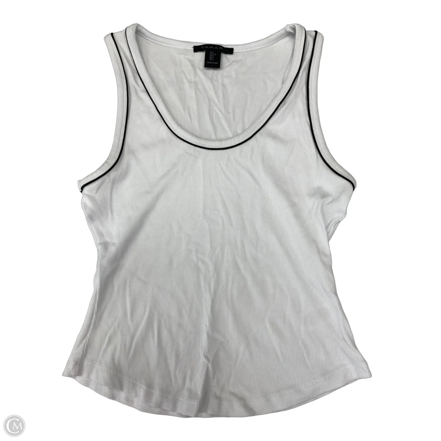 Athletic Tank Top By Tahari In White, Size: L