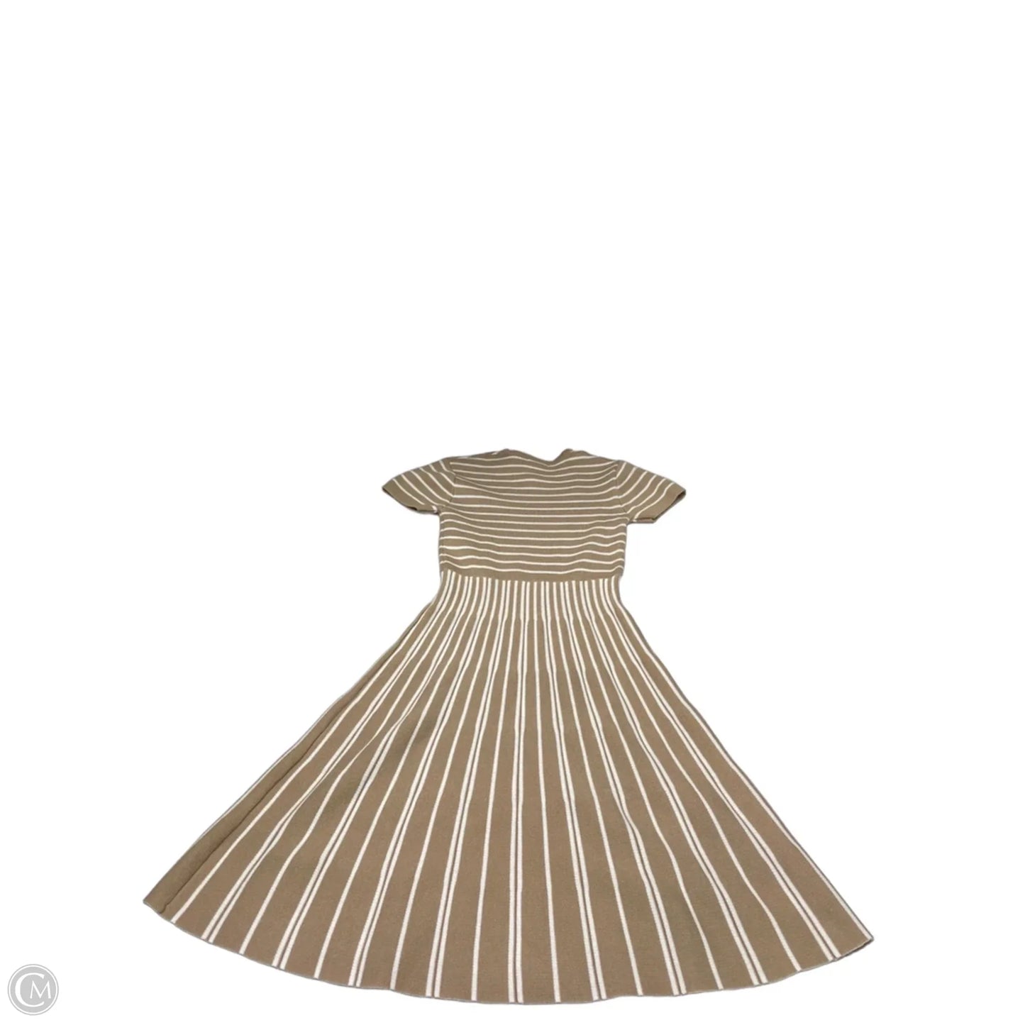 Dress Casual Midi By Clothes Mentor In Cream & Tan, Size: M