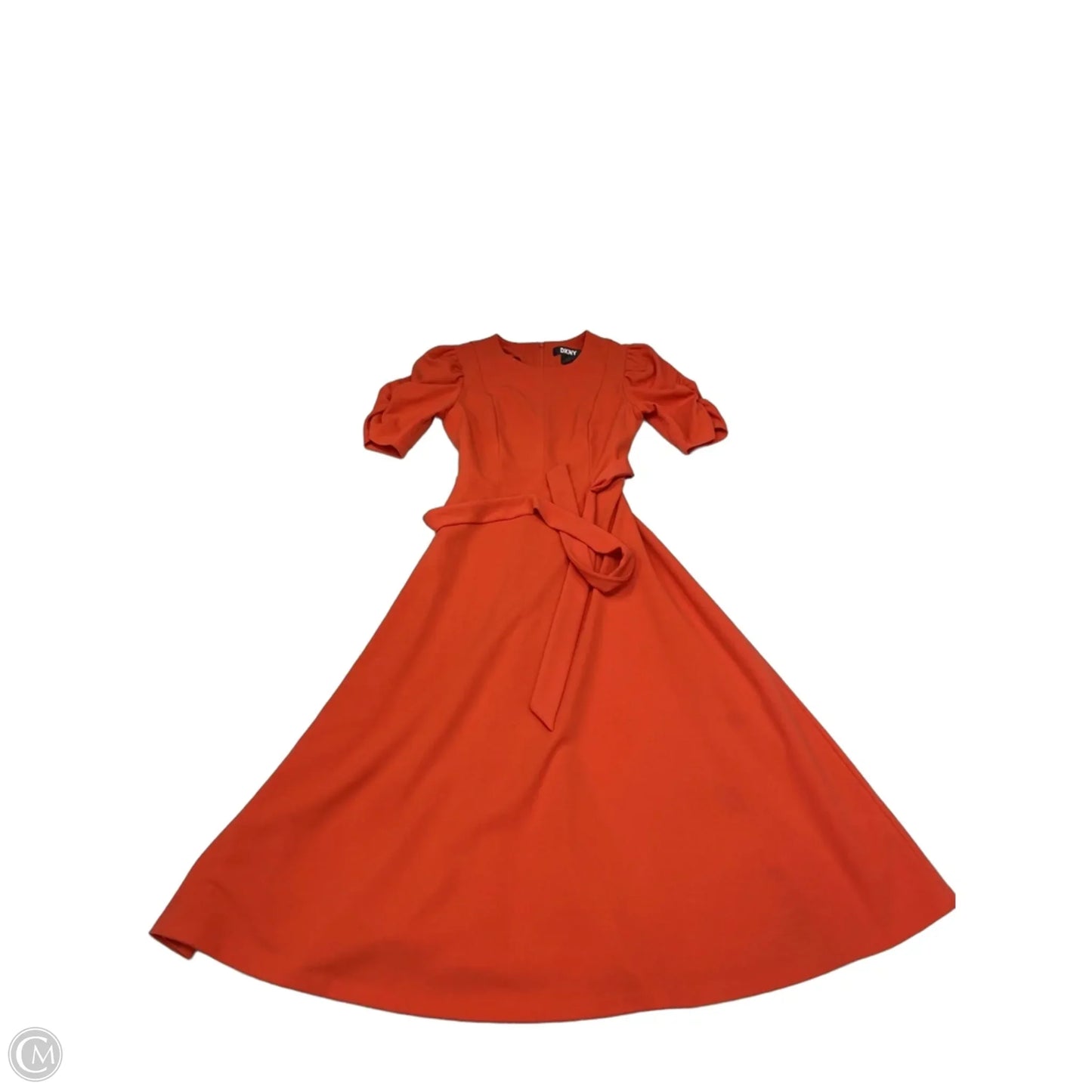 Dress Casual Midi By Dkny In Orange, Size: S