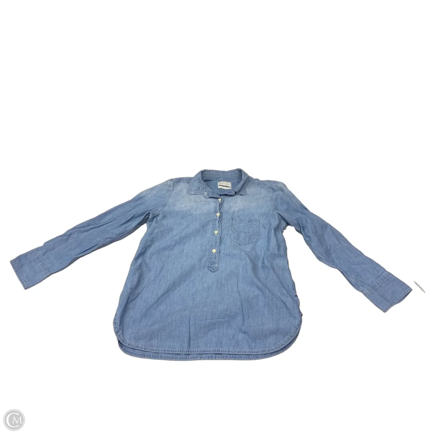 Top Long Sleeve By J. Crew In Blue, Size: Sp