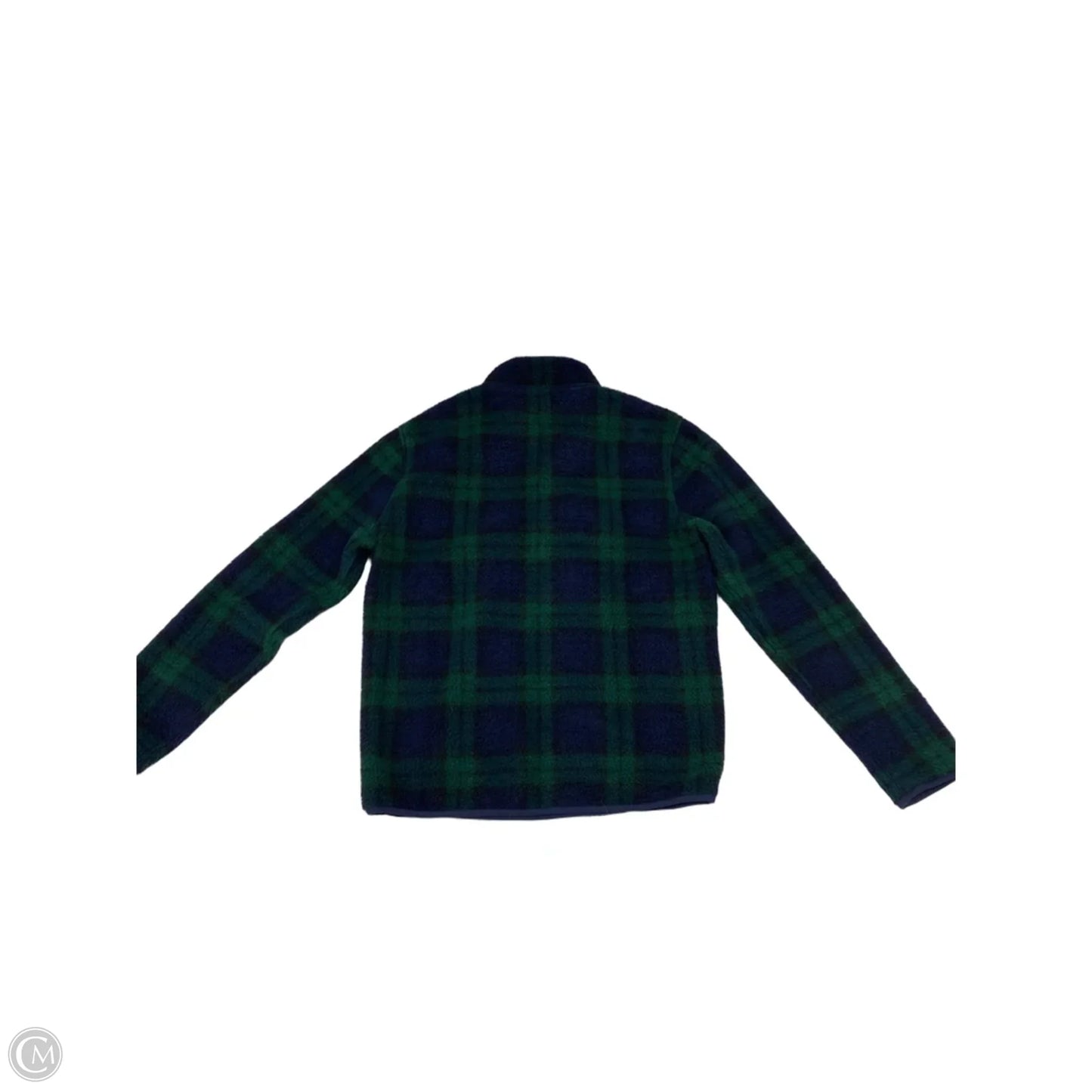 Jacket Fleece By J. Crew In Blue & Green, Size: S