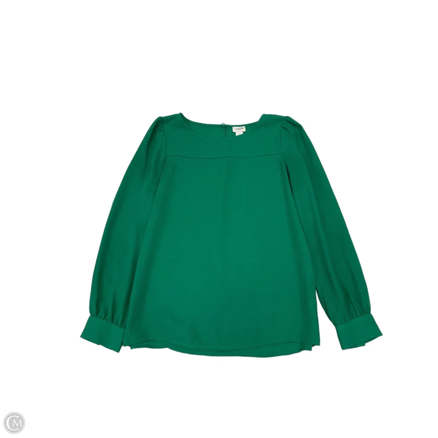 Blouse Long Sleeve By J. Crew In Green, Size: Xs