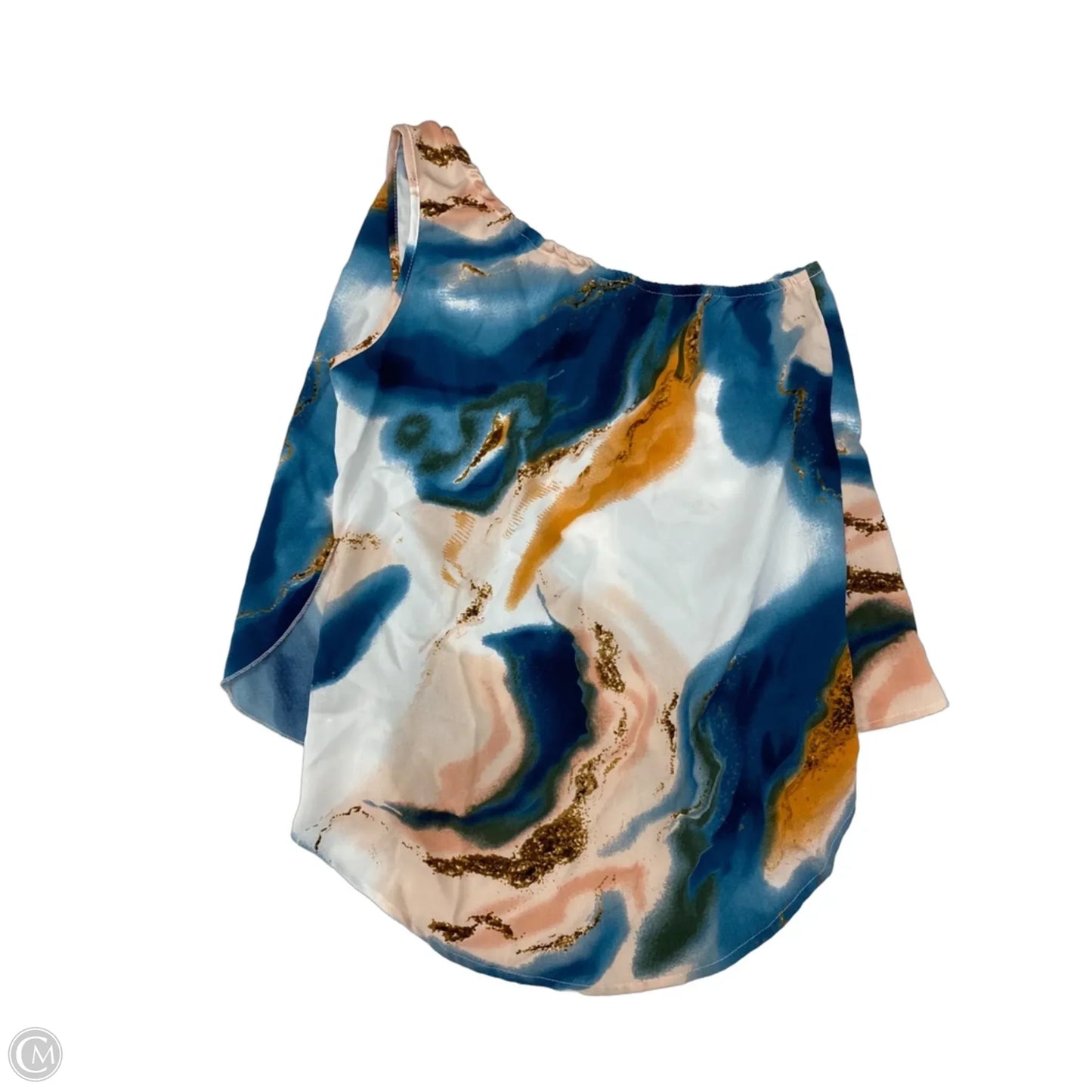 Top Sleeveless By Shein In Blue & White, Size: S
