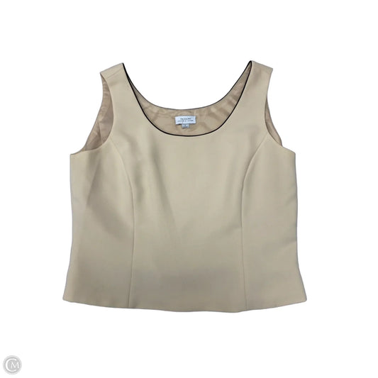 Top Sleeveless By Tahari By Arthur Levine In Beige, Size: L