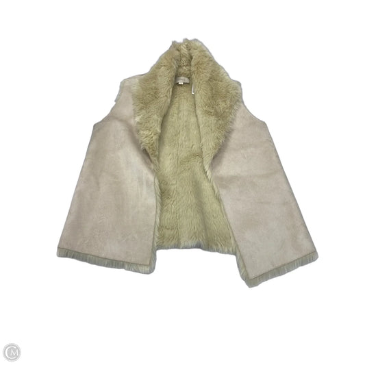 Vest Faux Fur & Sherpa By Loft In Beige, Size: M
