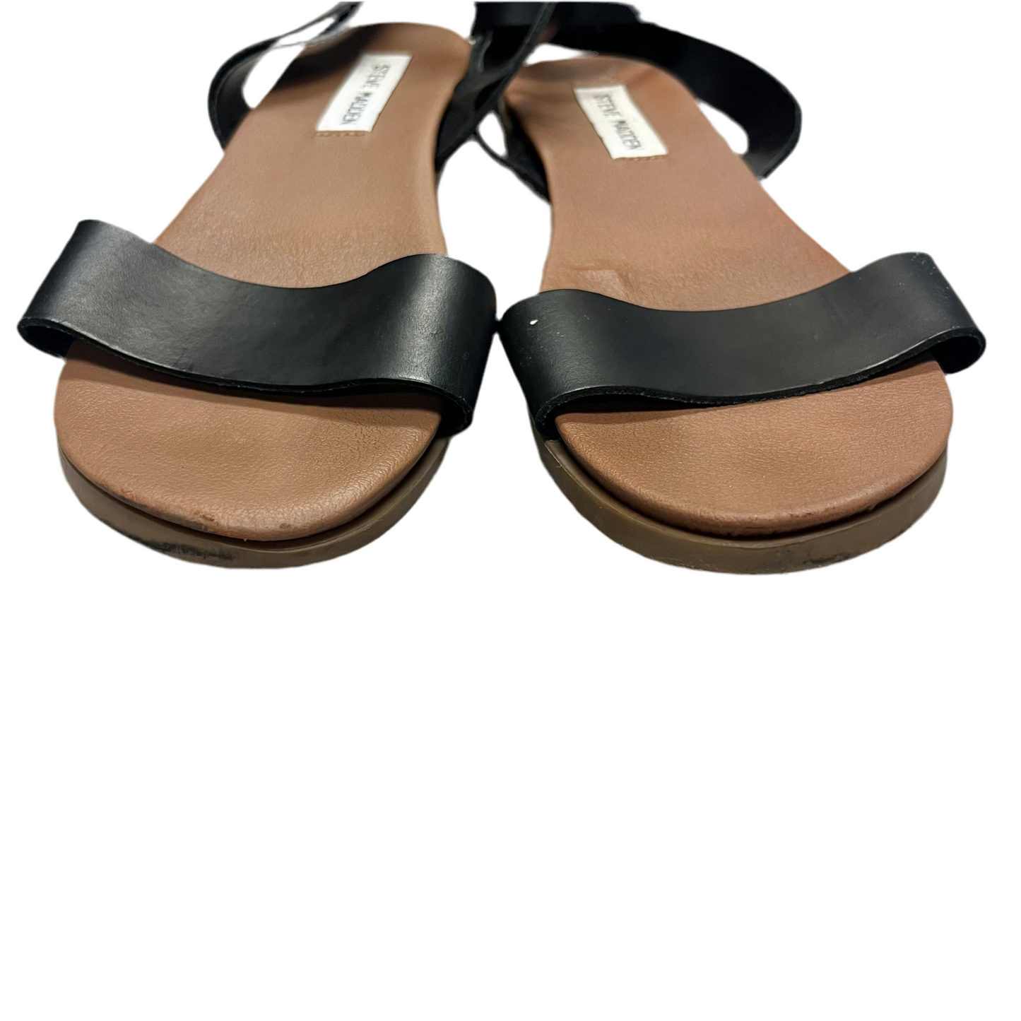 Sandals Flats By Steve Madden In Black & Brown, Size: 8.5