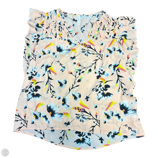 Blouse Short Sleeve By Xhilaration In Floral Print, Size: Xs
