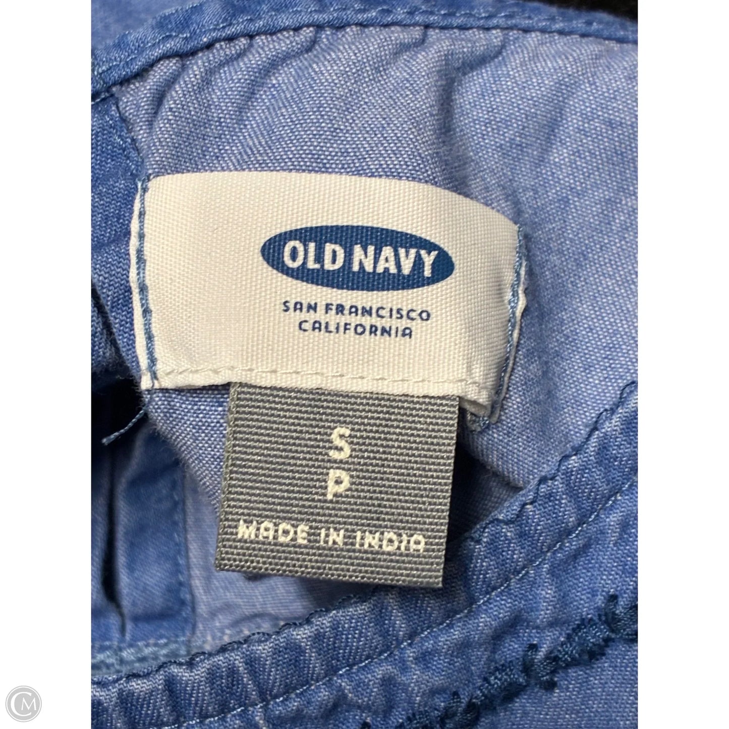Top Short Sleeve By Old Navy In Blue Denim, Size: Sp