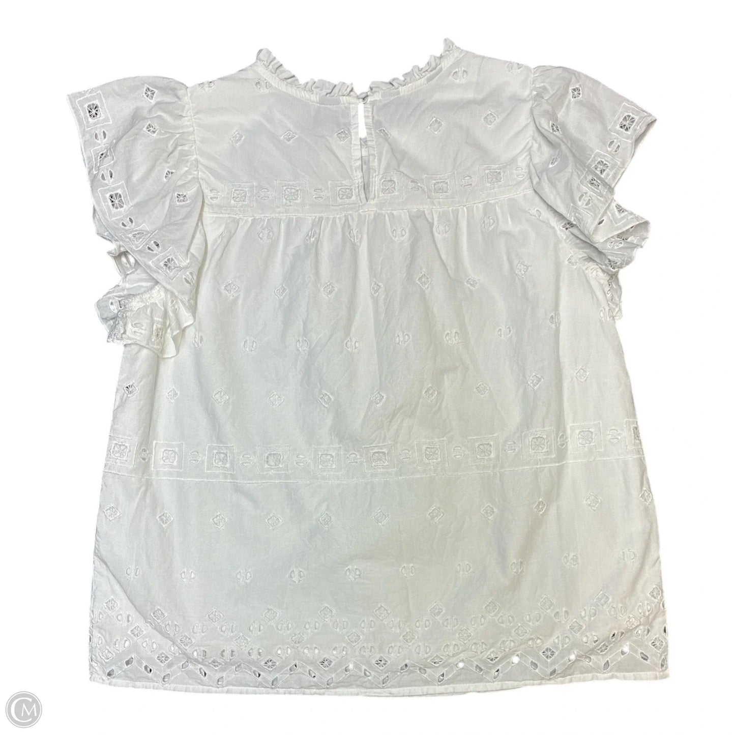 Blouse Short Sleeve By Lands End In White, Size: S