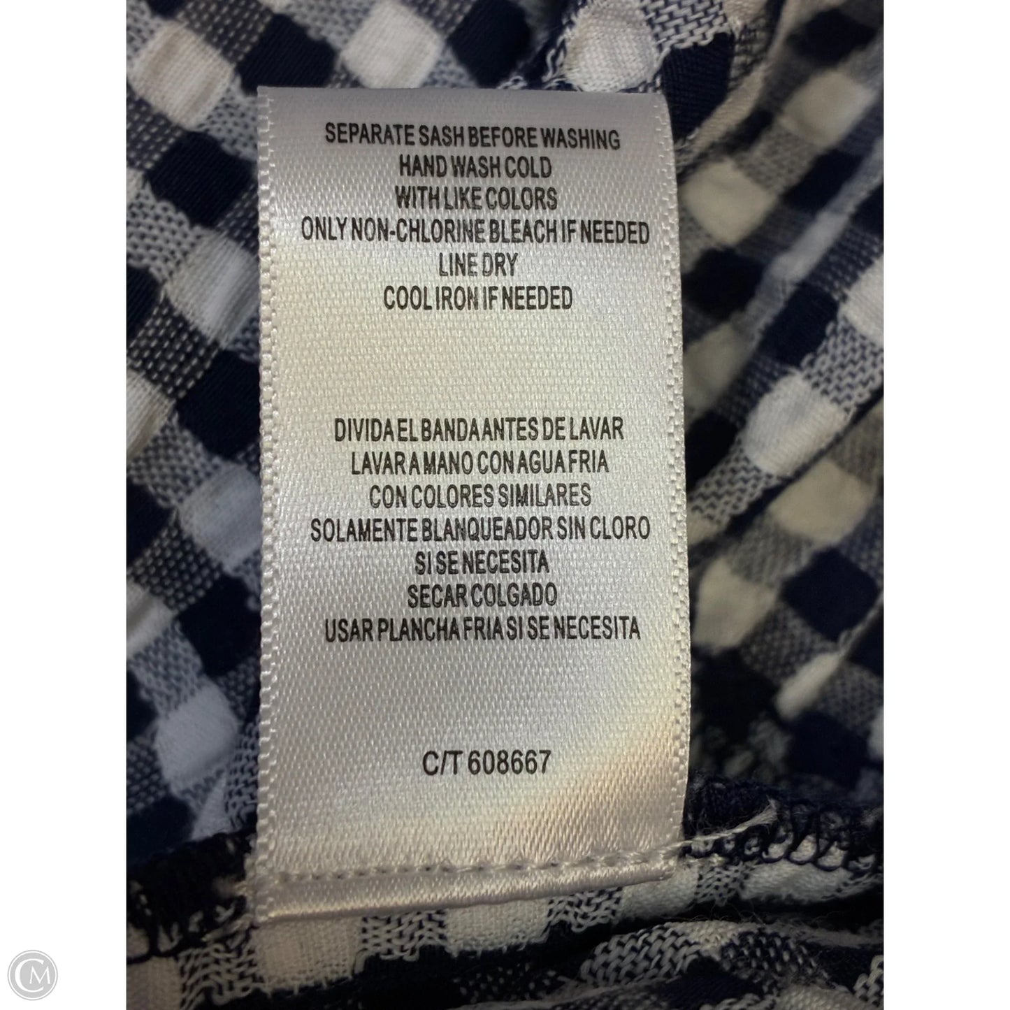 Dress Casual Midi By Cme In Checkered Pattern, Size: L