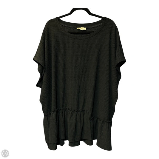Top Short Sleeve By Cme In Black, Size: 2x