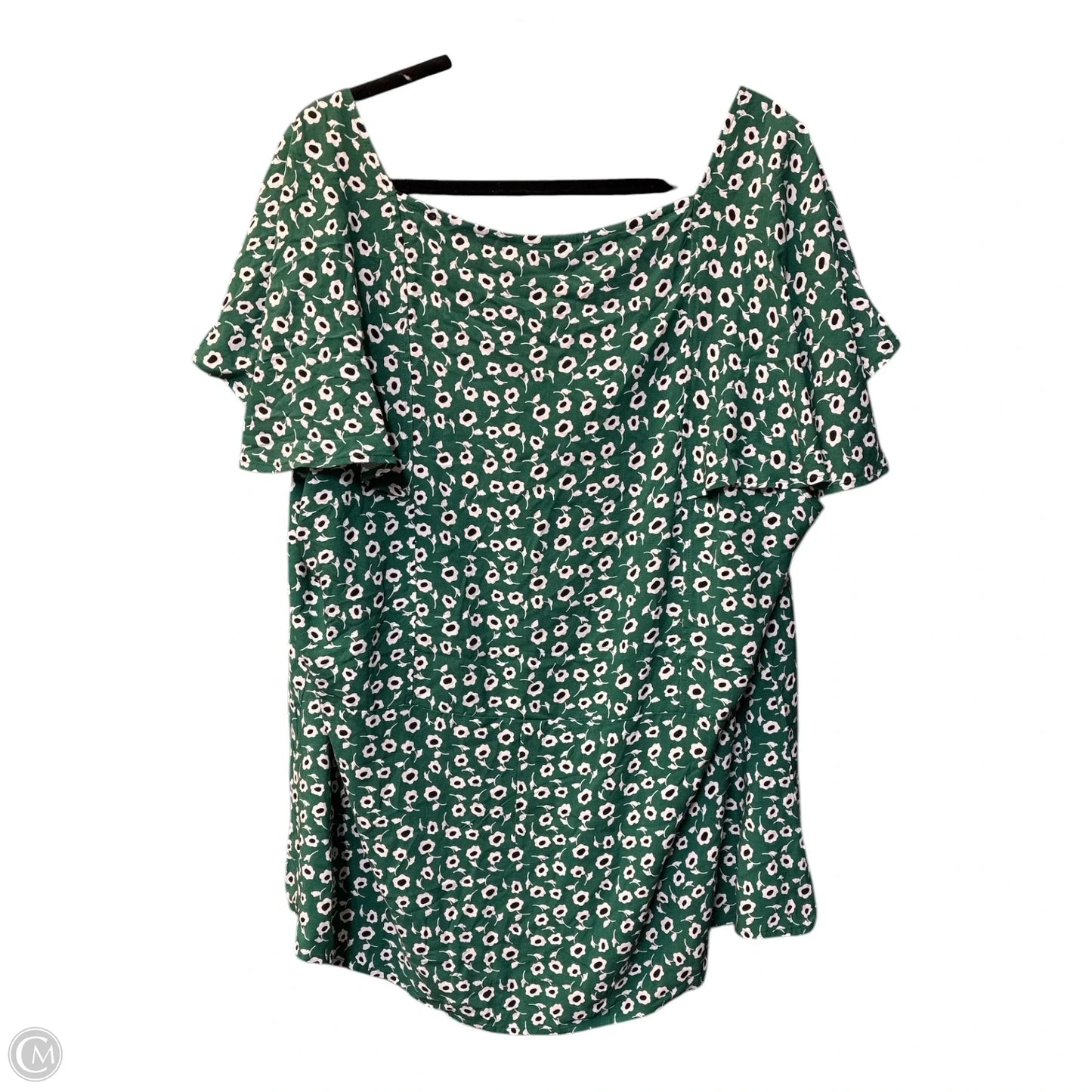 Blouse Short Sleeve By Cmf In Green, Size: 3x