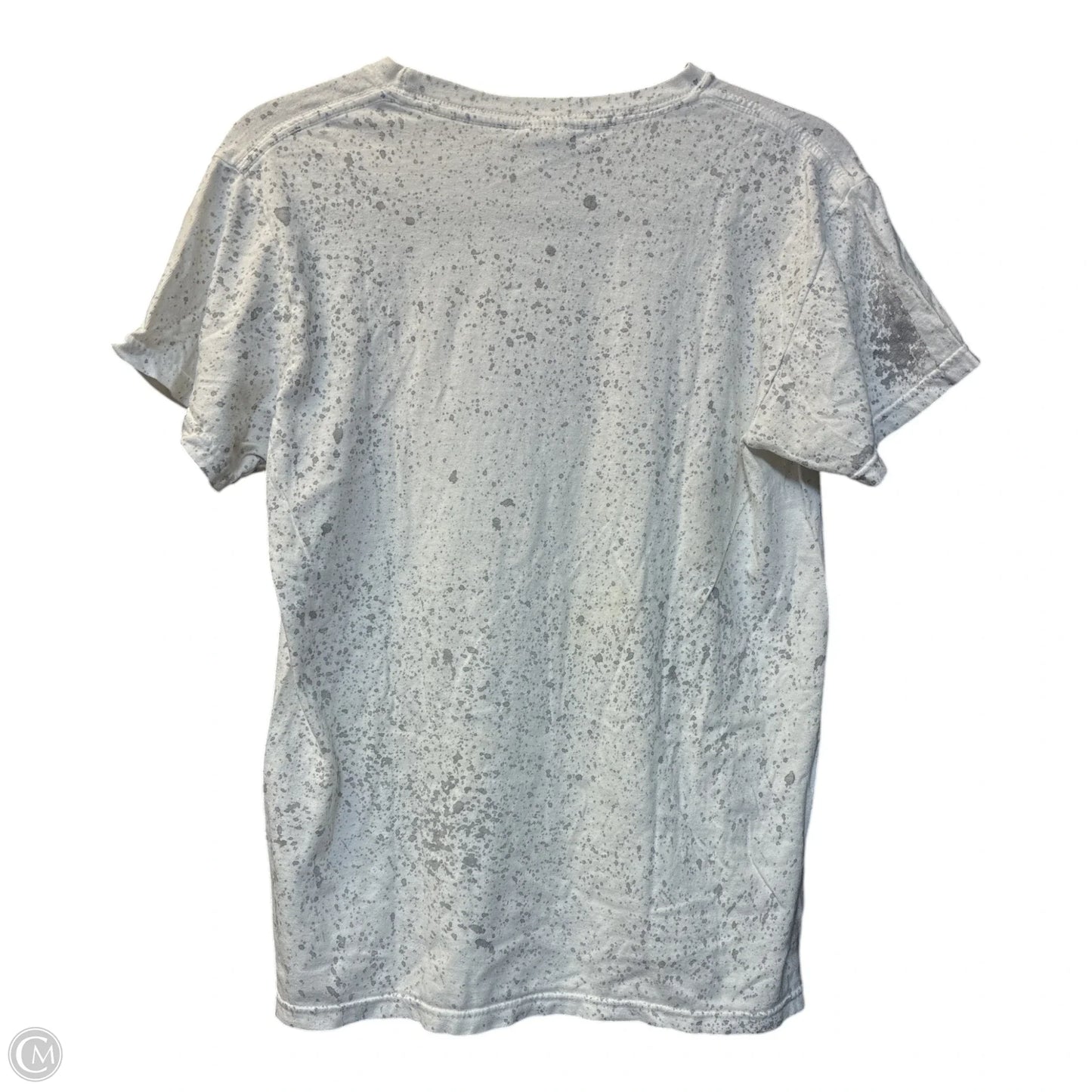Top Short Sleeve Basic By Luxe In Grey & White, Size: S