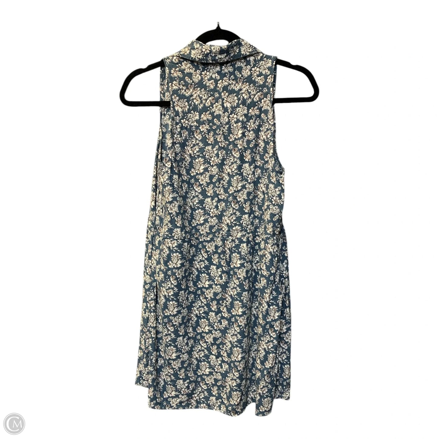 Tunic Sleeveless By Abercrombie And Fitch In Blue & Cream, Size: Xs