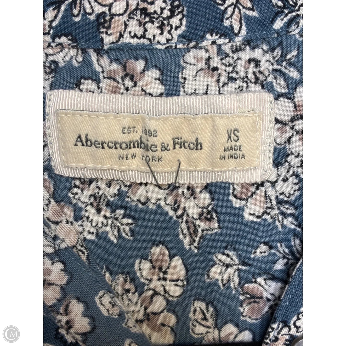 Tunic Sleeveless By Abercrombie And Fitch In Blue & Cream, Size: Xs