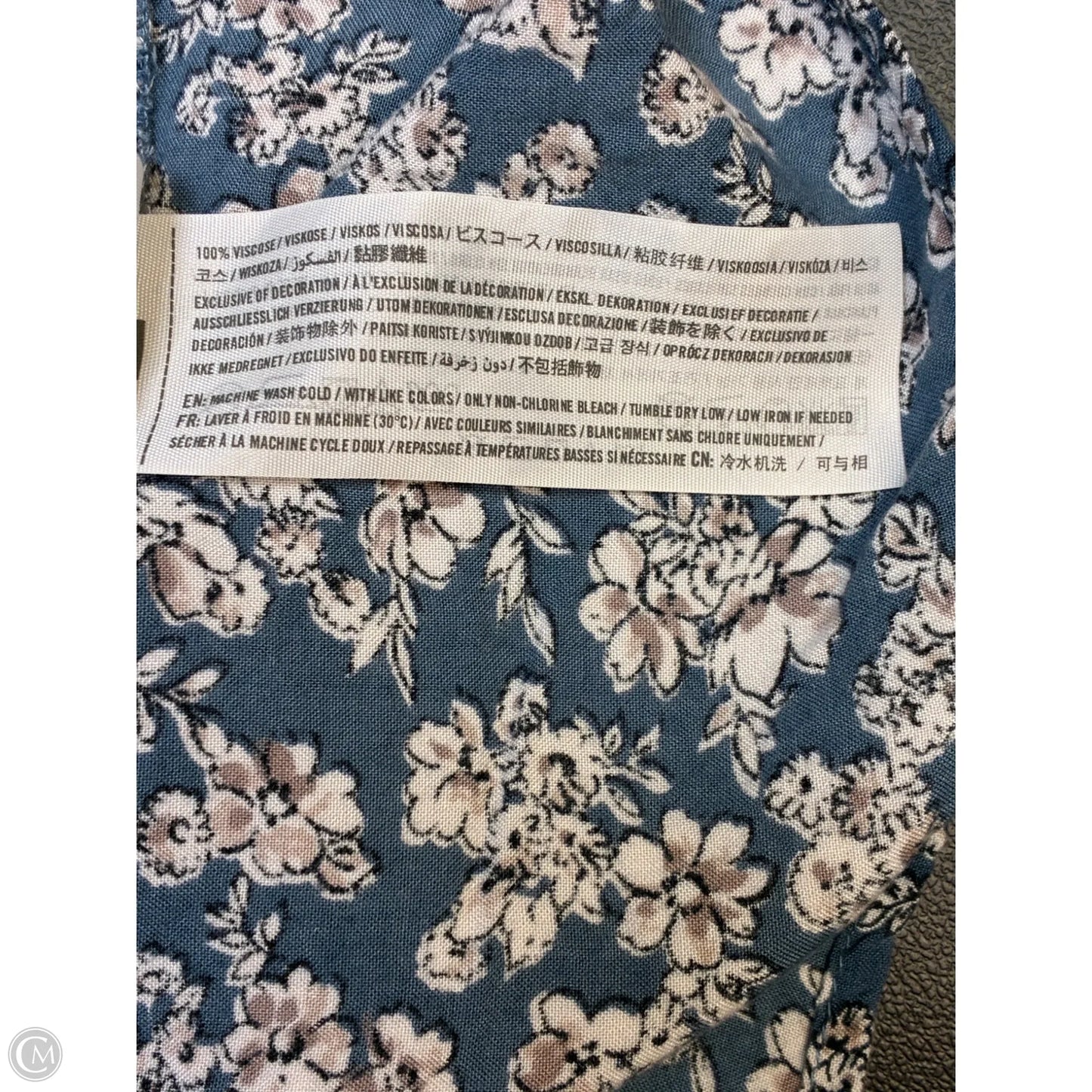 Tunic Sleeveless By Abercrombie And Fitch In Blue & Cream, Size: Xs