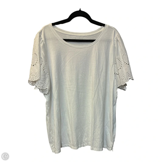 Top Short Sleeve By Talbots In White, Size: 3x