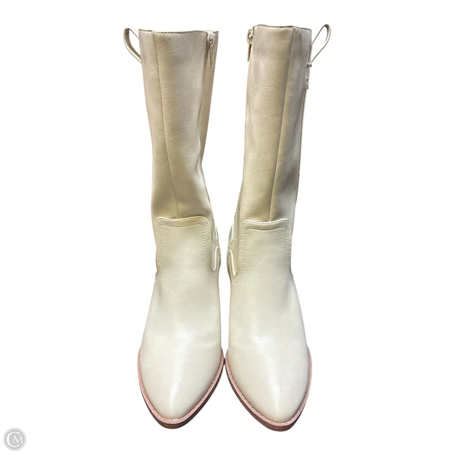 Boots Mid-calf Heels By Dolce Vita In Cream, Size: 6