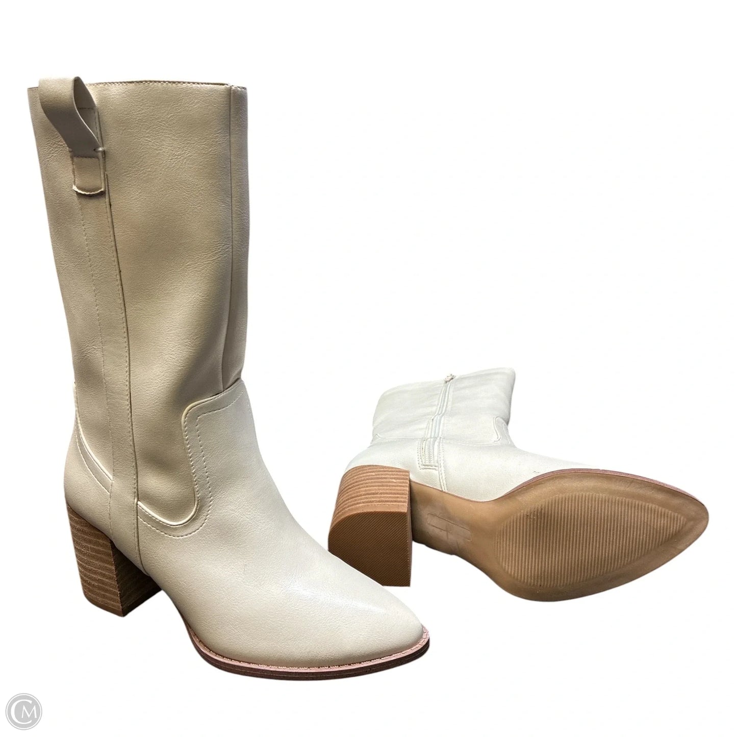 Boots Mid-calf Heels By Dolce Vita In Cream, Size: 6