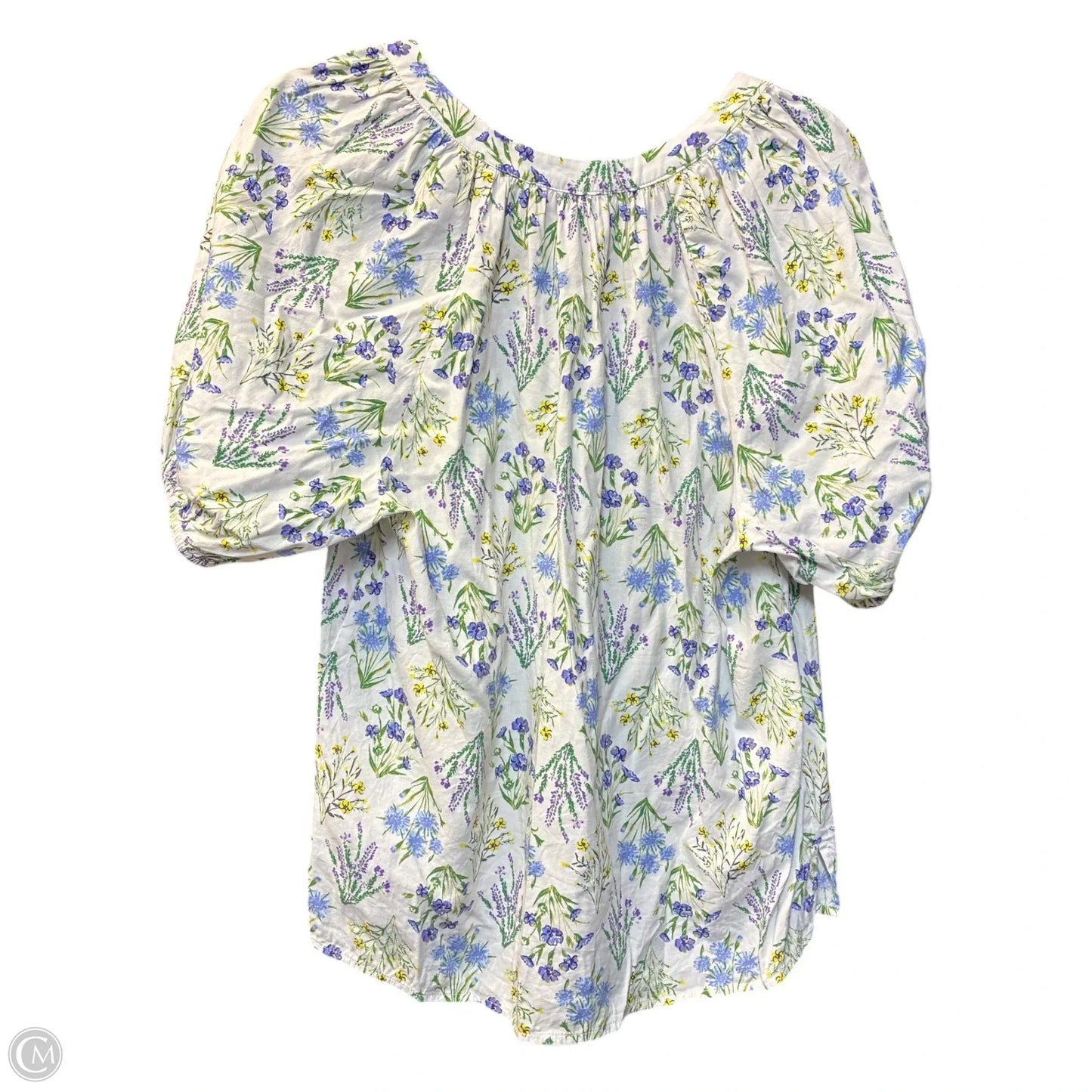 Top Short Sleeve By Loft In Floral Print, Size: L