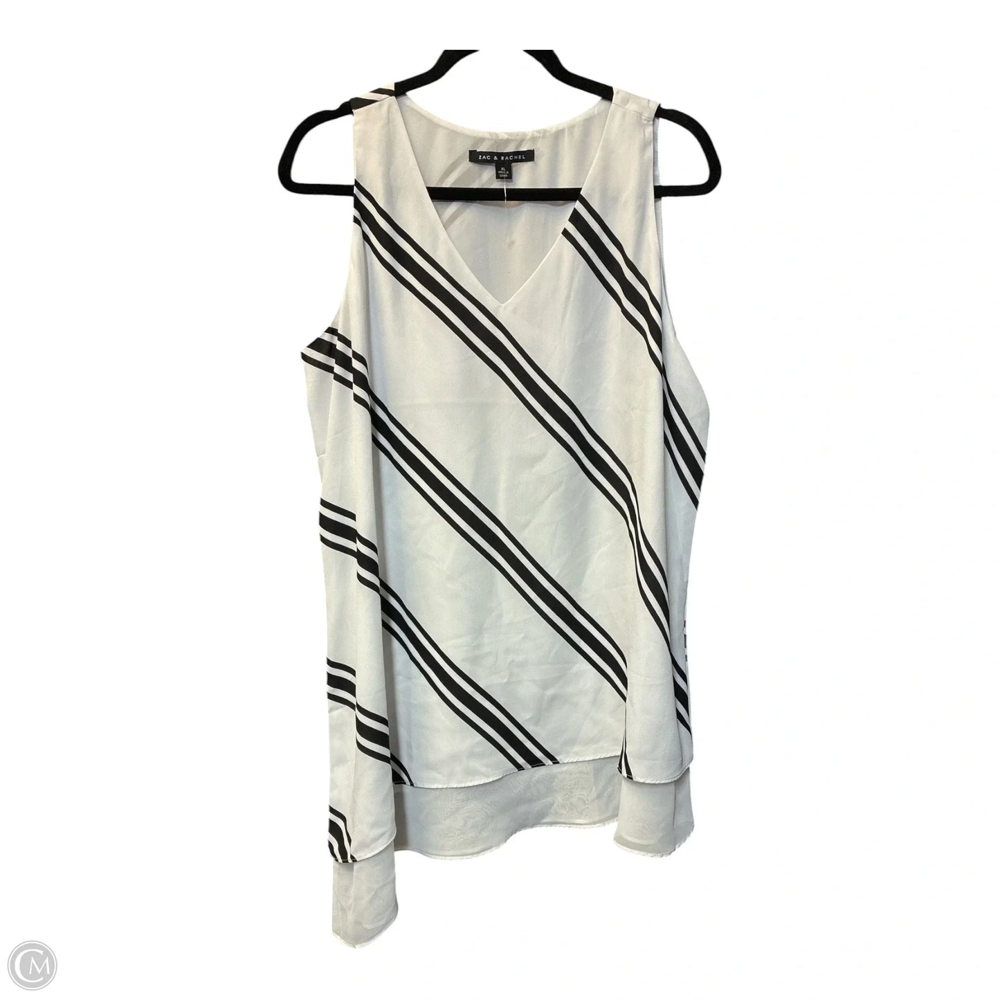 Tunic Sleeveless By Zac And Rachel In Black & White, Size: Xl