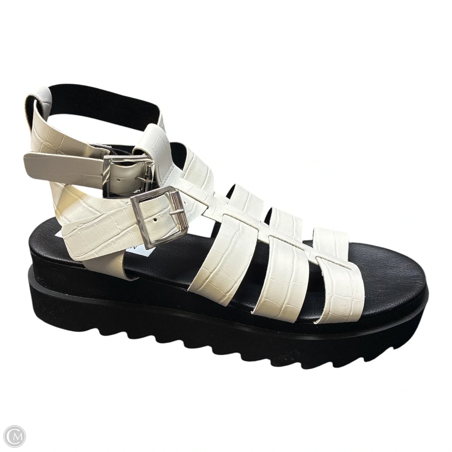 Sandals Flats By Steve Madden In White, Size: 10