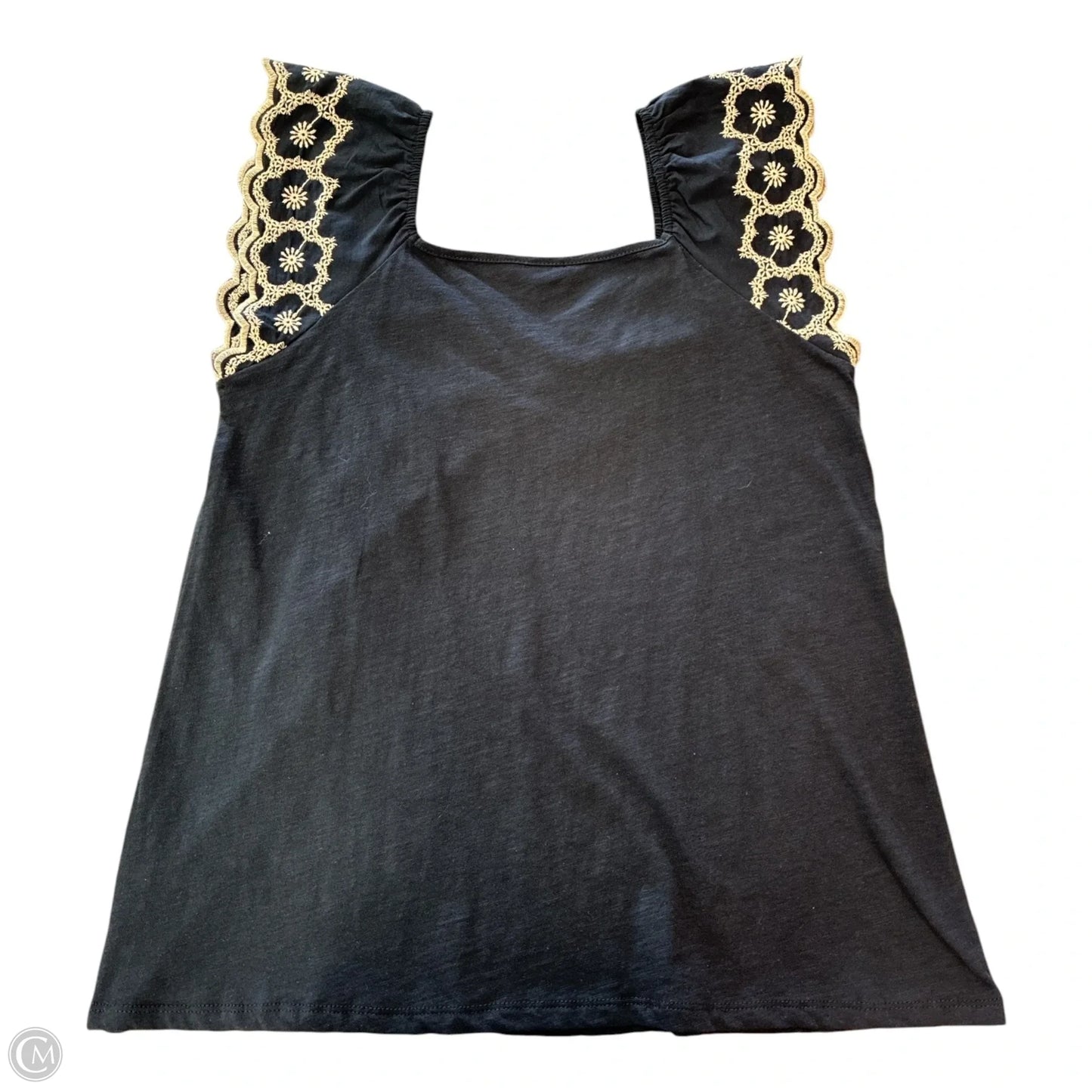 Blouse Short Sleeve By Time And Tru In Navy, Size: S