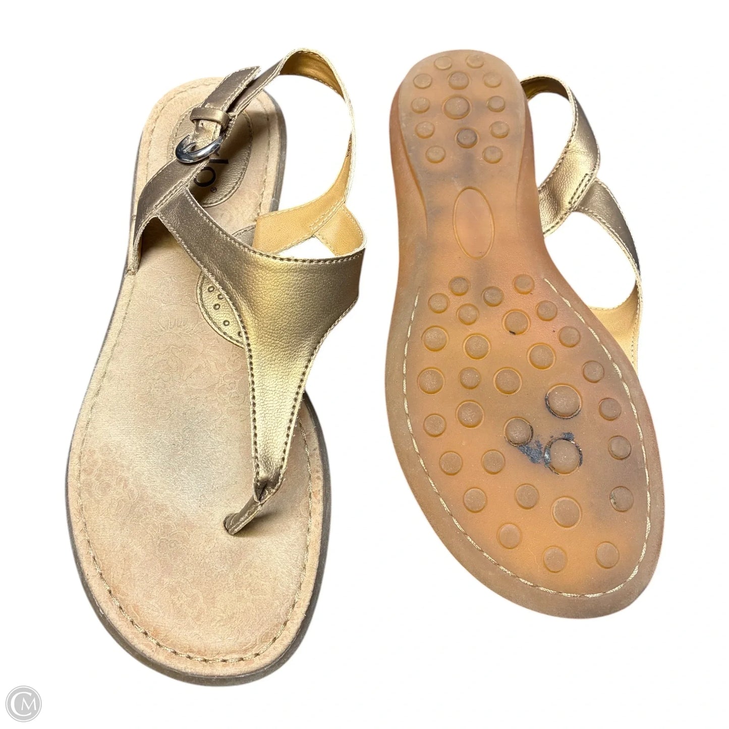 Sandals Flats By Cme In Bronze, Size: 8