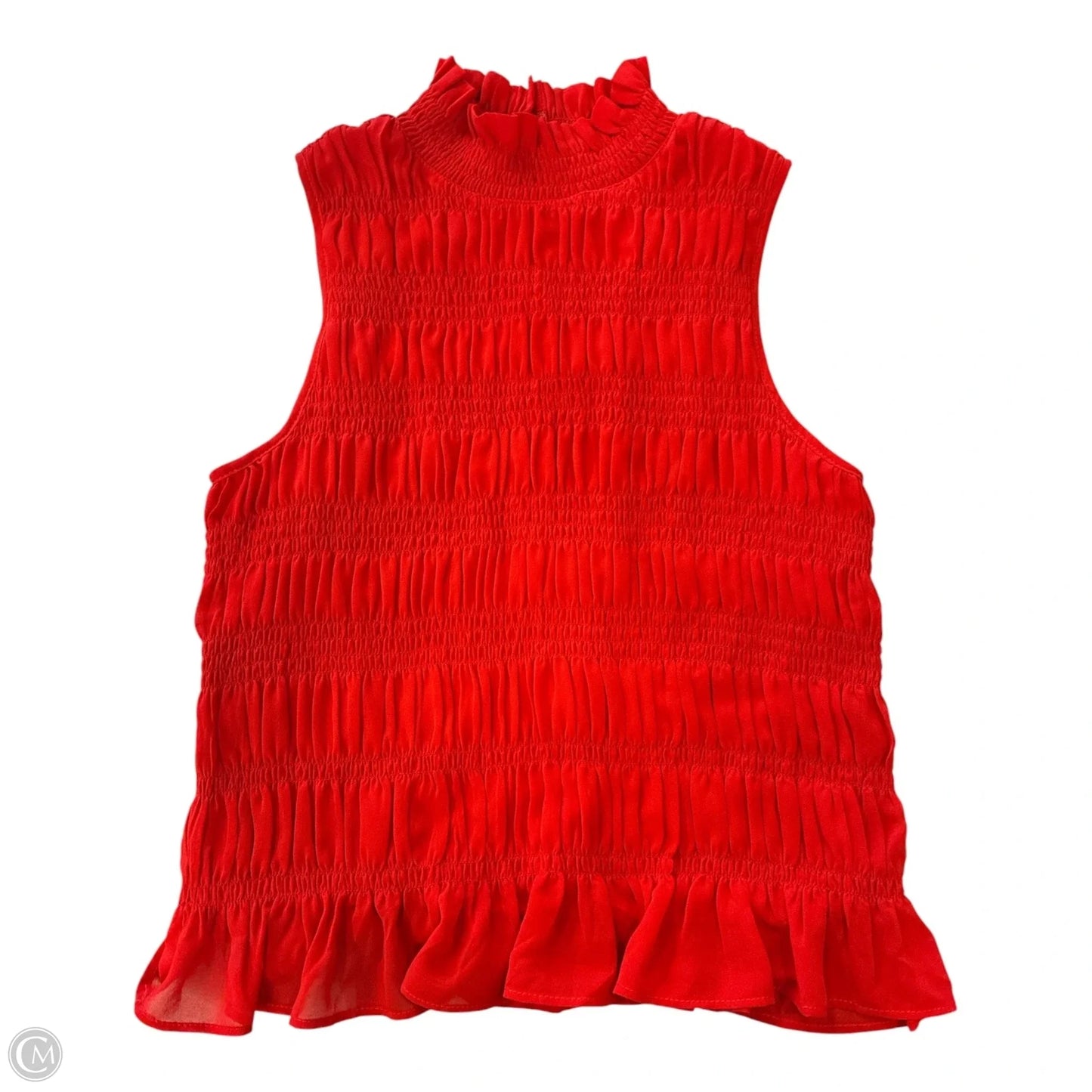 Blouse Sleeveless By Cache In Red, Size: S