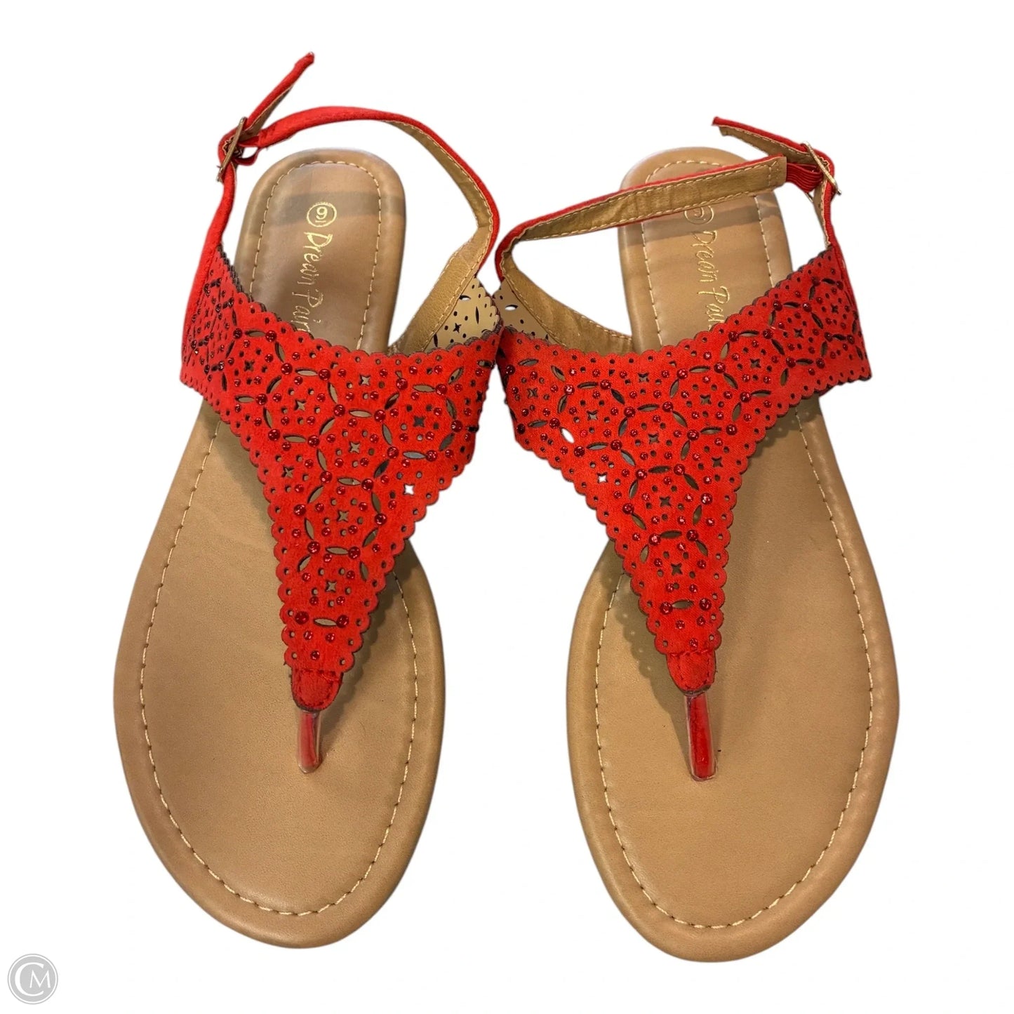 Sandals Flats By Dream Pairs In Red, Size: 9