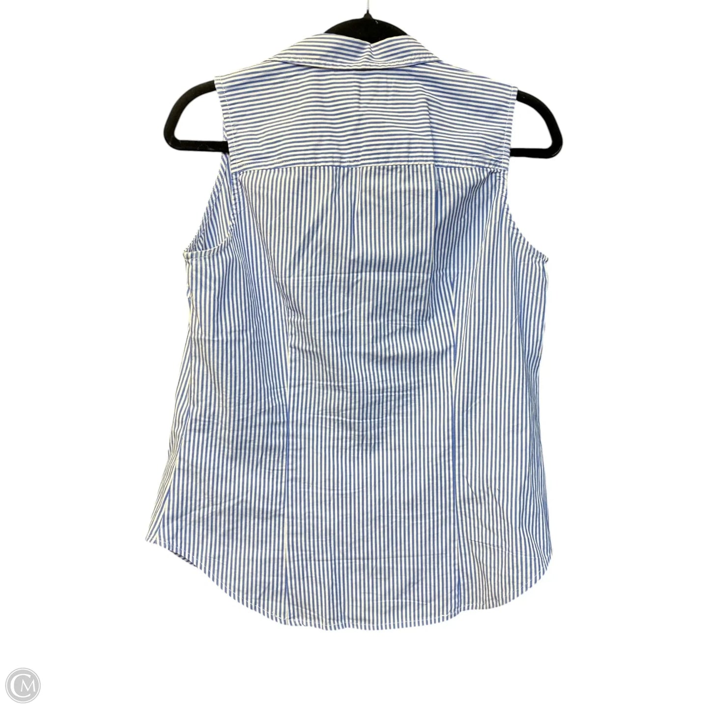 Top Sleeveless By J. Crew In Blue & White, Size: S