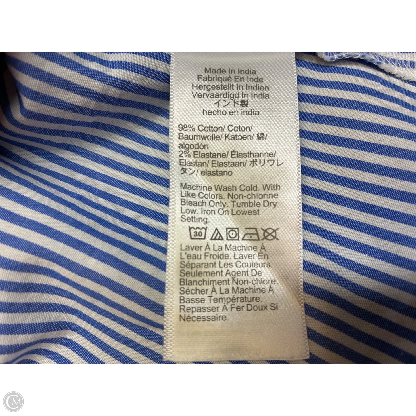 Top Sleeveless By J. Crew In Blue & White, Size: S