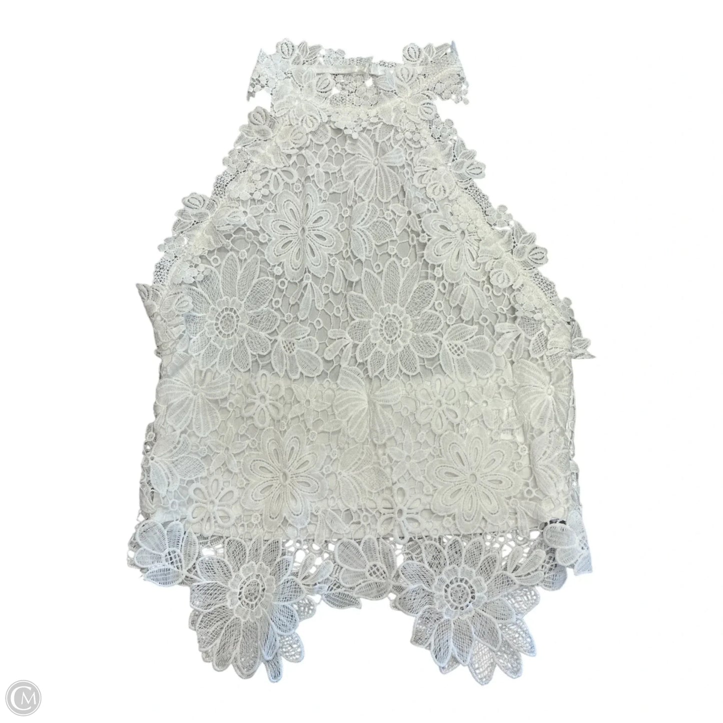 Blouse Sleeveless By Cmf In White, Size: L