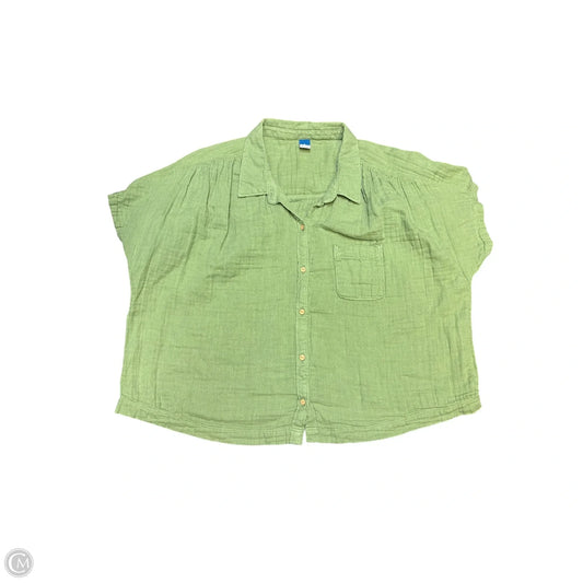 Top Short Sleeve By Old Navy In Green, Size: S