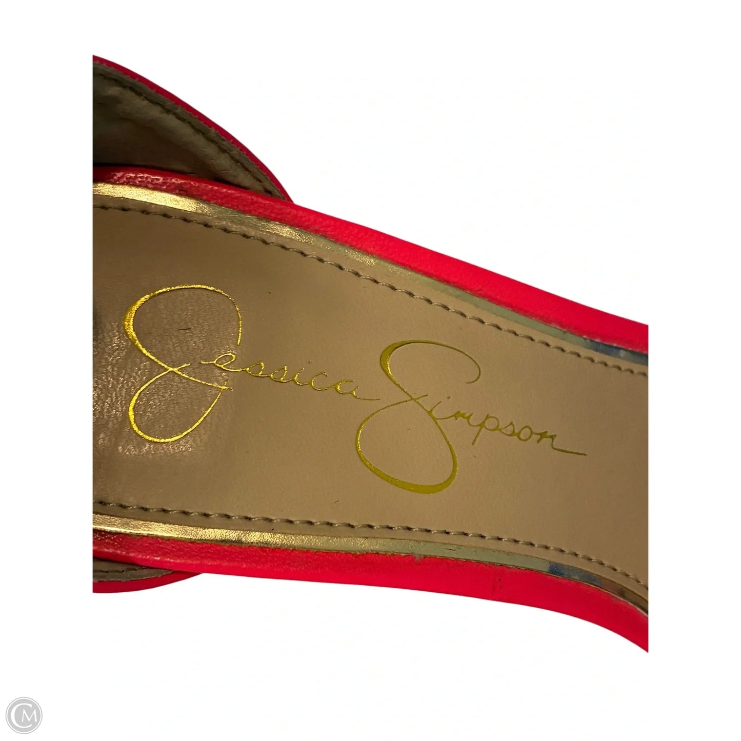 Sandals Heels Stiletto By Jessica Simpson In Coral, Size: 9.5