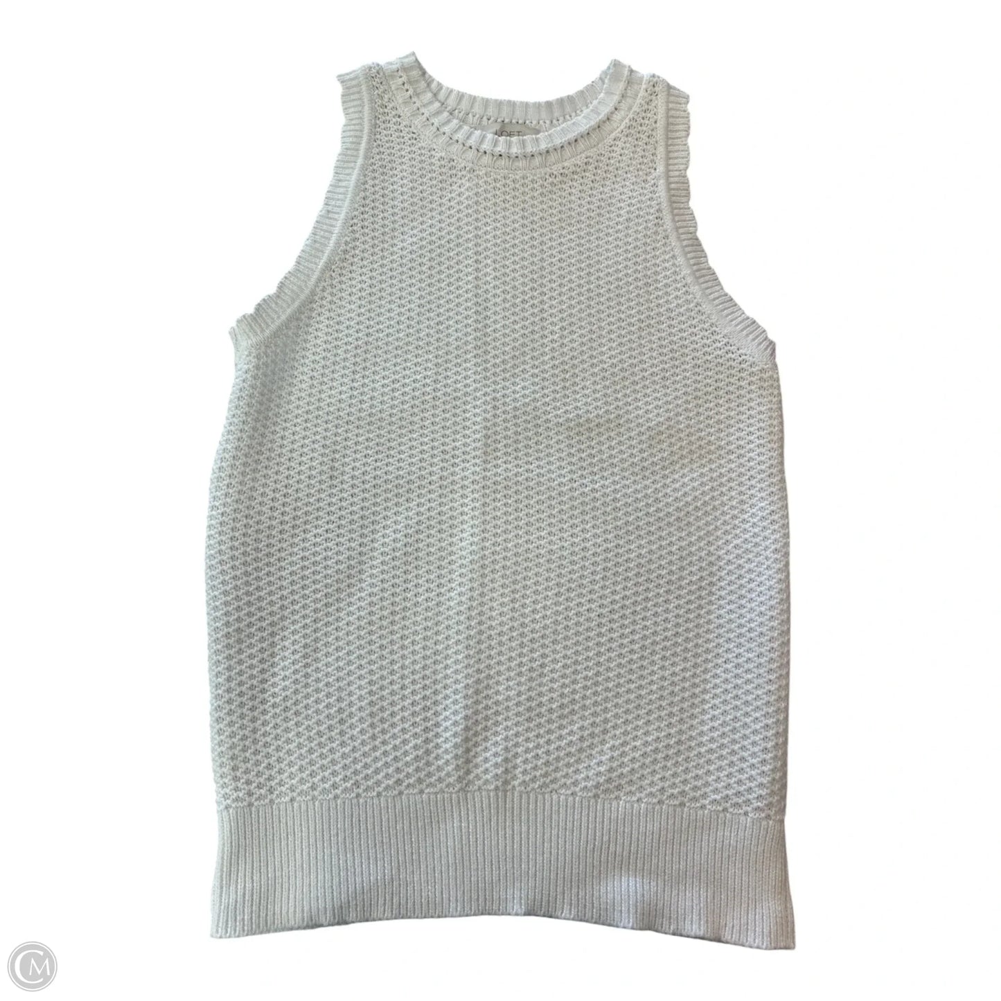 Top Sleeveless By Loft In White, Size: Sp
