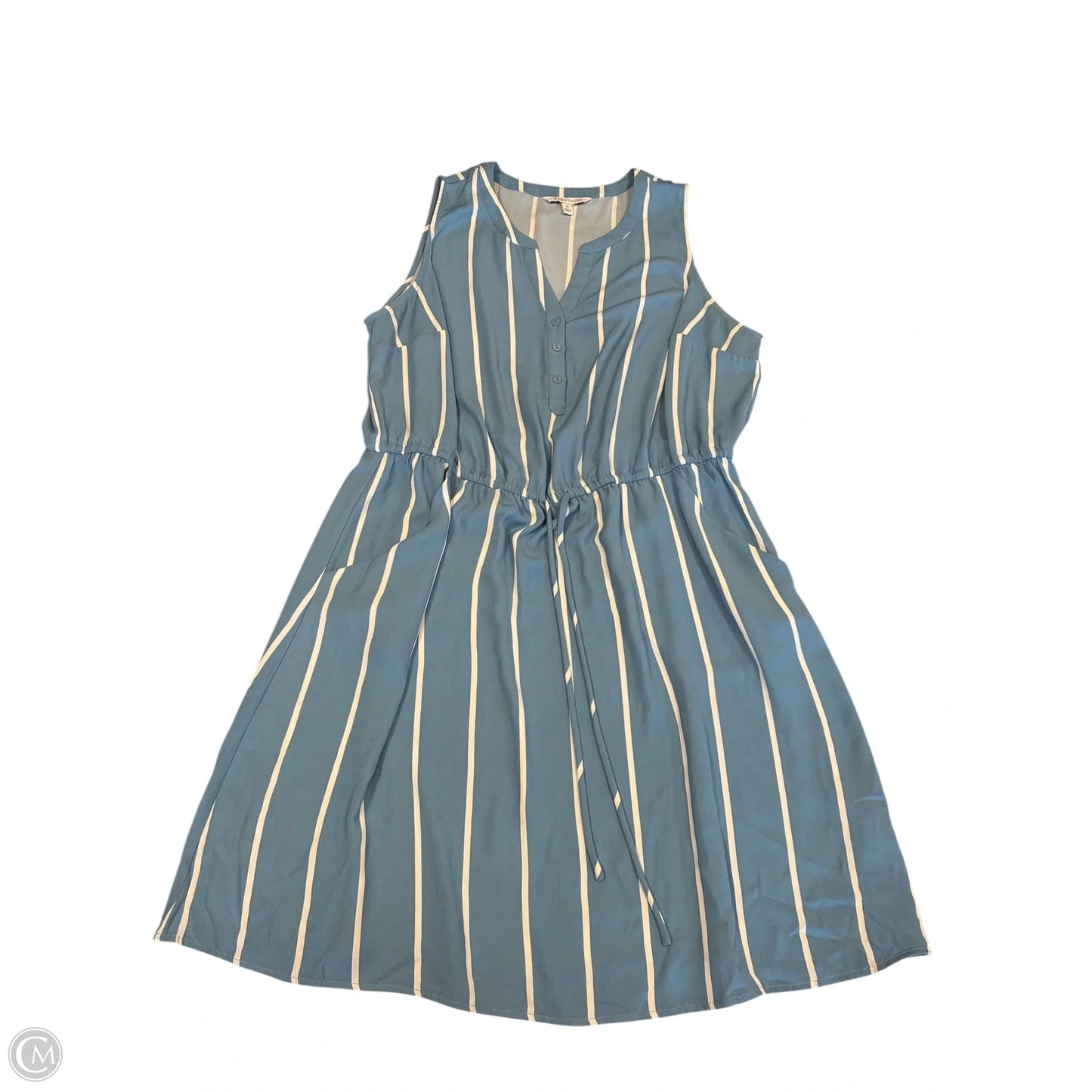 Dress Casual Short By 41 Hawthorn In Blue & White, Size: 2x
