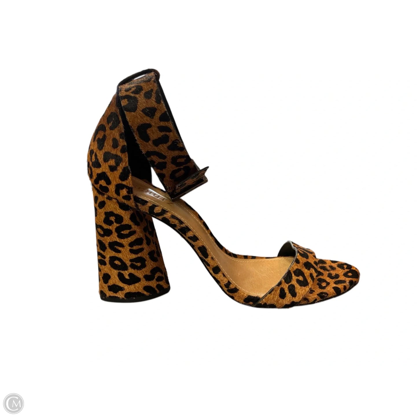Sandals Heels Block By Schutz In Animal Print, Size: 10