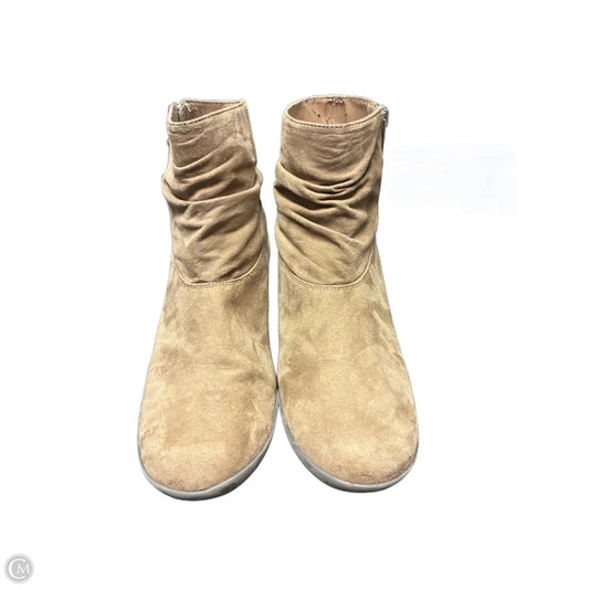 Boots Ankle Heels By Aerosoles In Tan, Size: 8