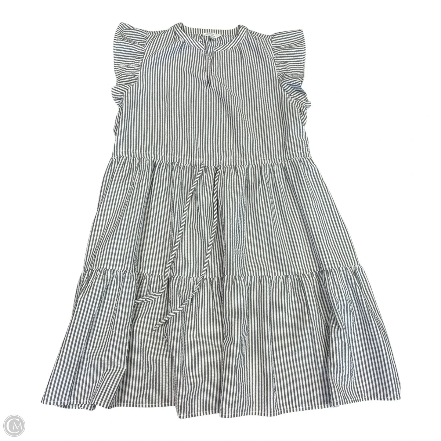 Dress Casual Short By Time And Tru In Grey & White, Size: L