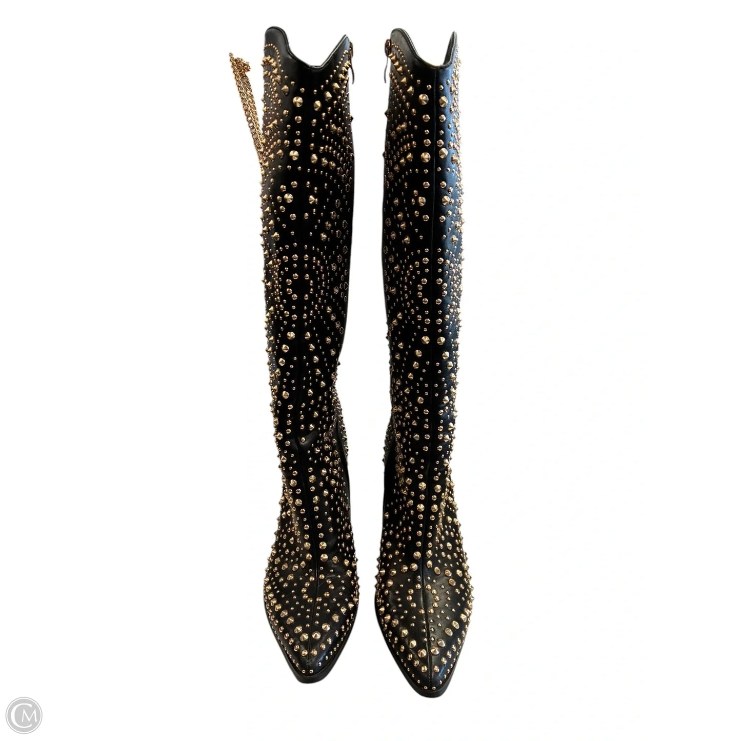 Boots Western By Cme In Black & Gold, Size: 10