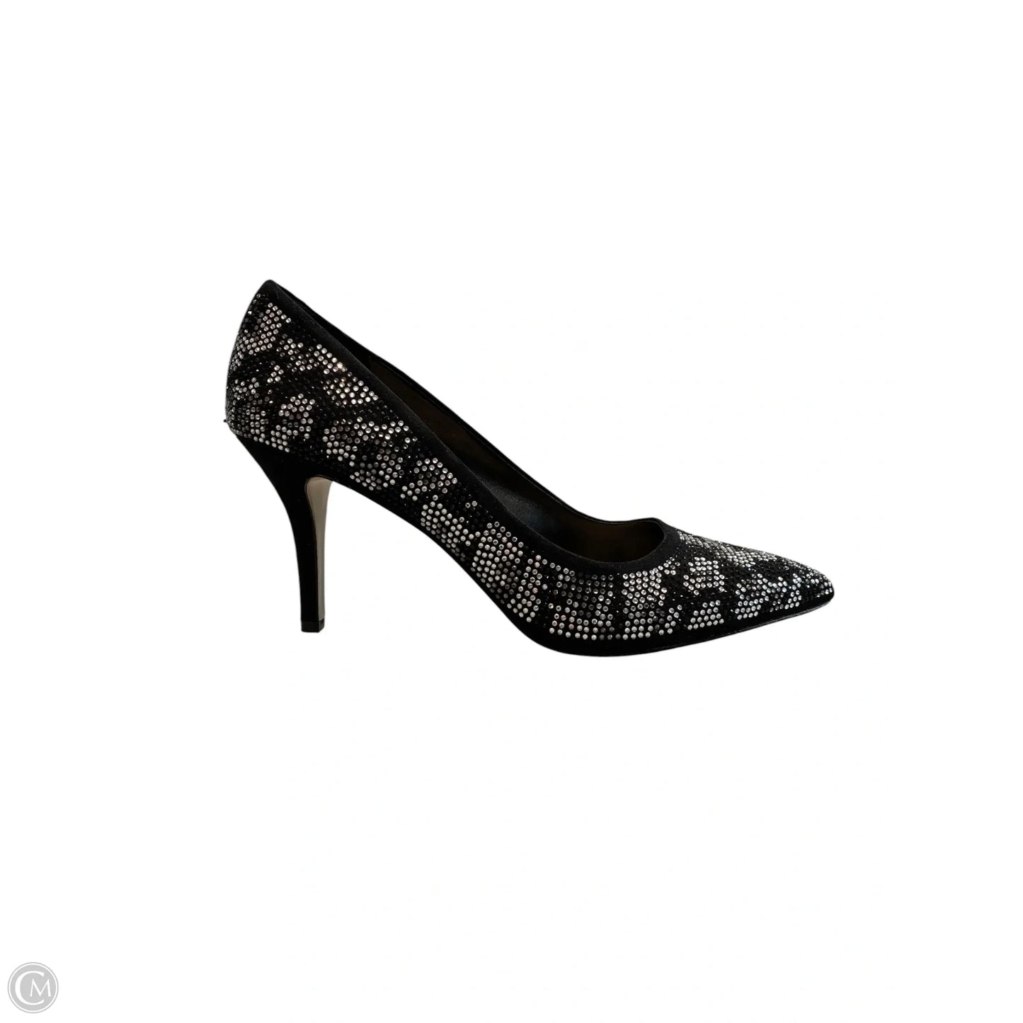 Shoes Heels Stiletto By Bcbgeneration In Black & Silver, Size: 10