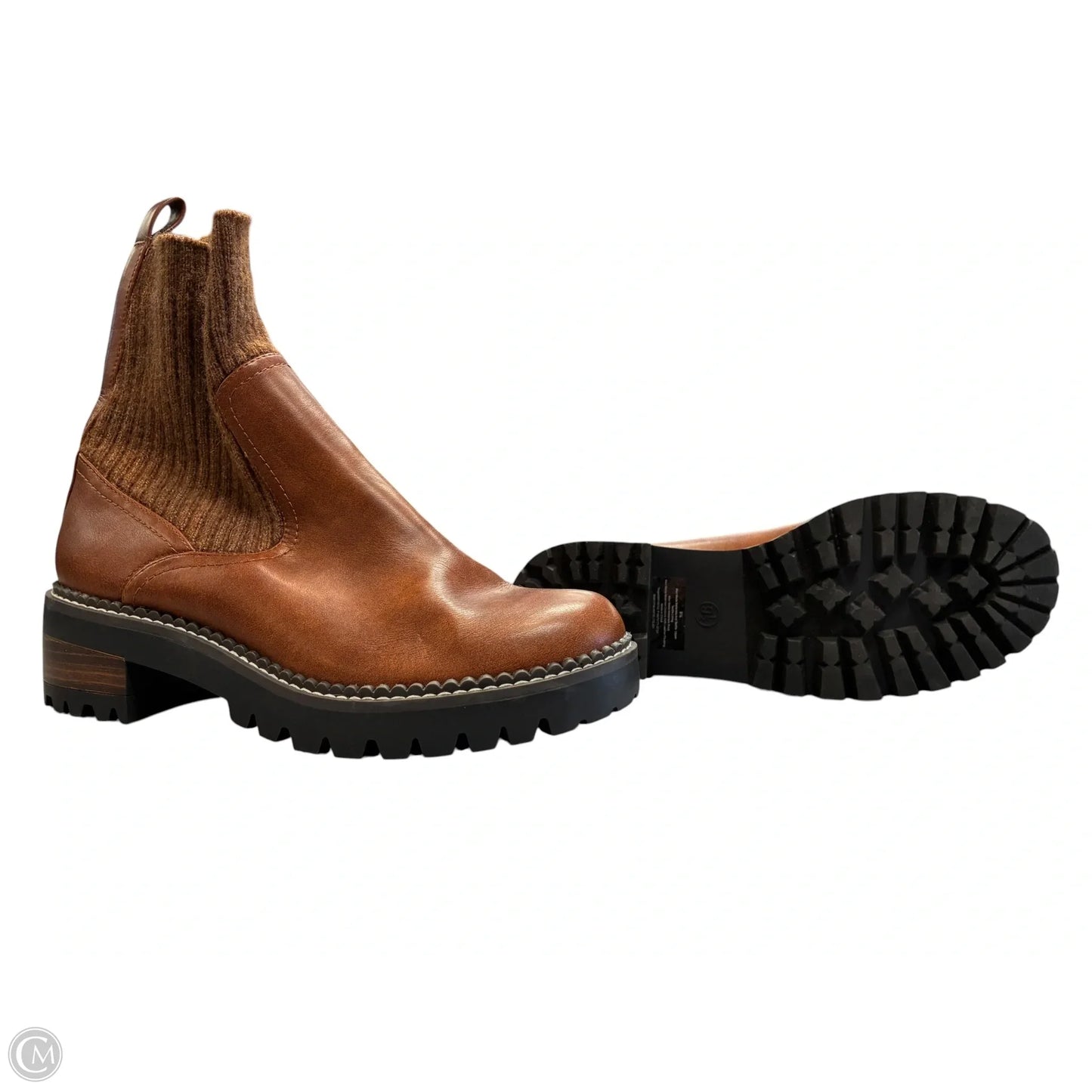 Boots Ankle Heels By Universal Thread In Brown, Size: 9.5