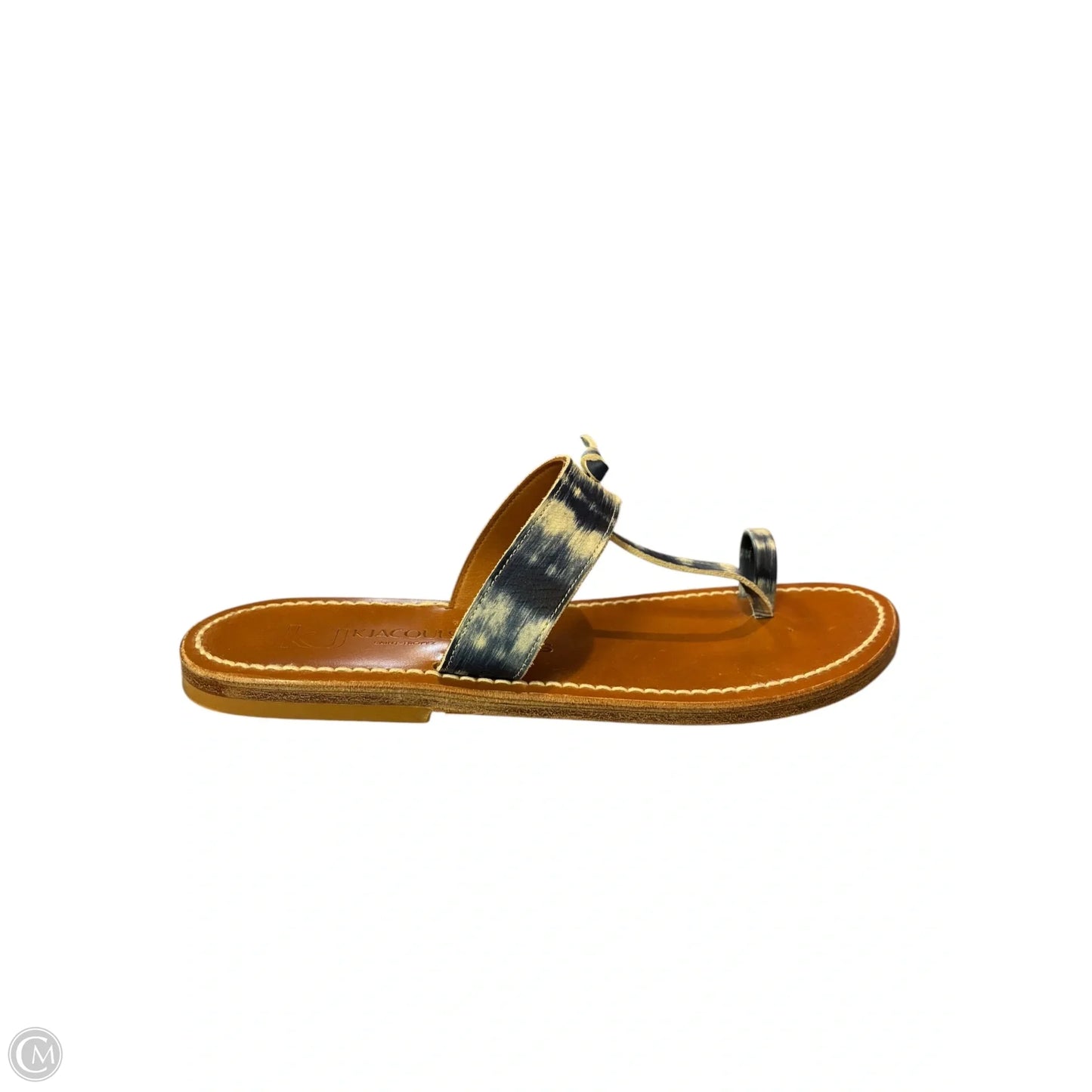 Sandals Flats By Cmc In Blue & Tan, Size: 9
