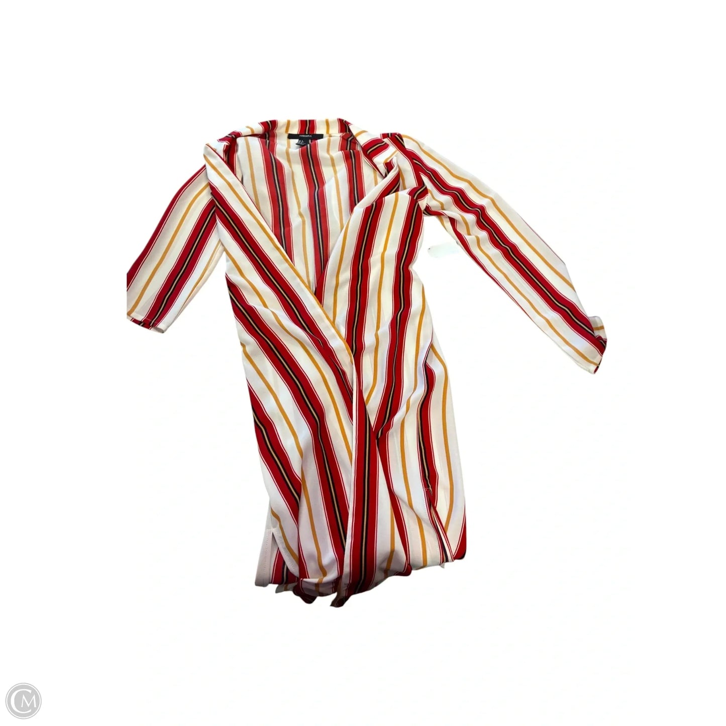 Dress Casual Midi By Forever 21 In Red & White, Size: S
