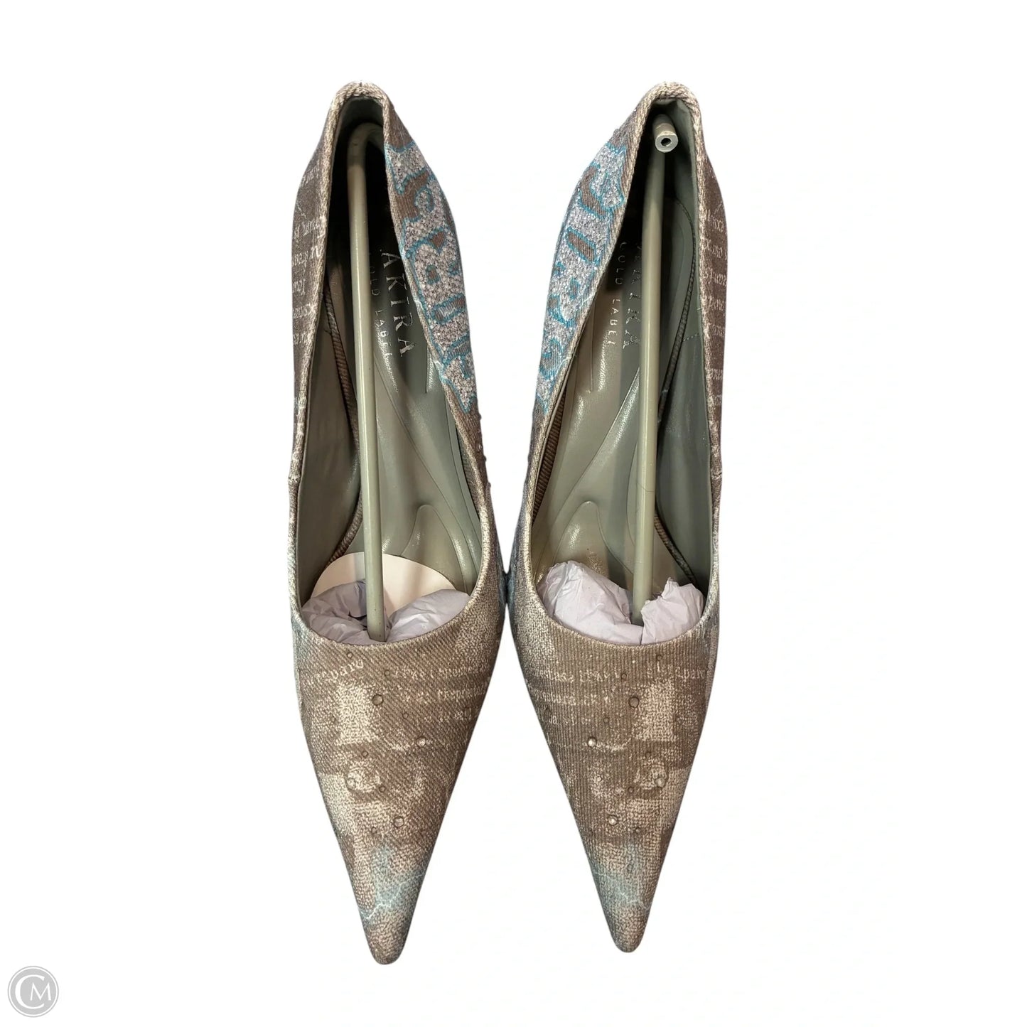 Shoes Heels Stiletto By Akira In Brown & White, Size: 10