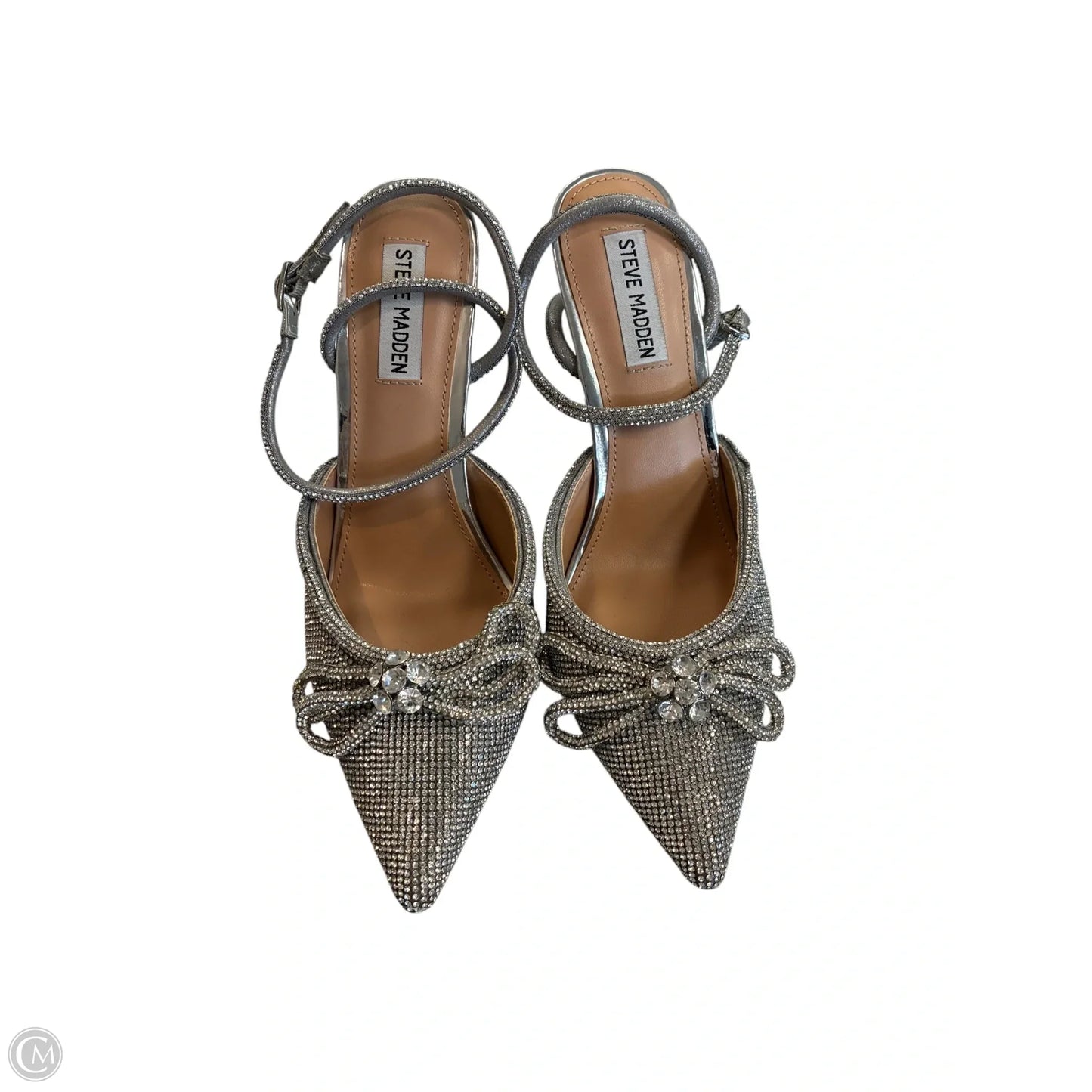 Shoes Heels Stiletto By Steve Madden In Silver, Size: 9